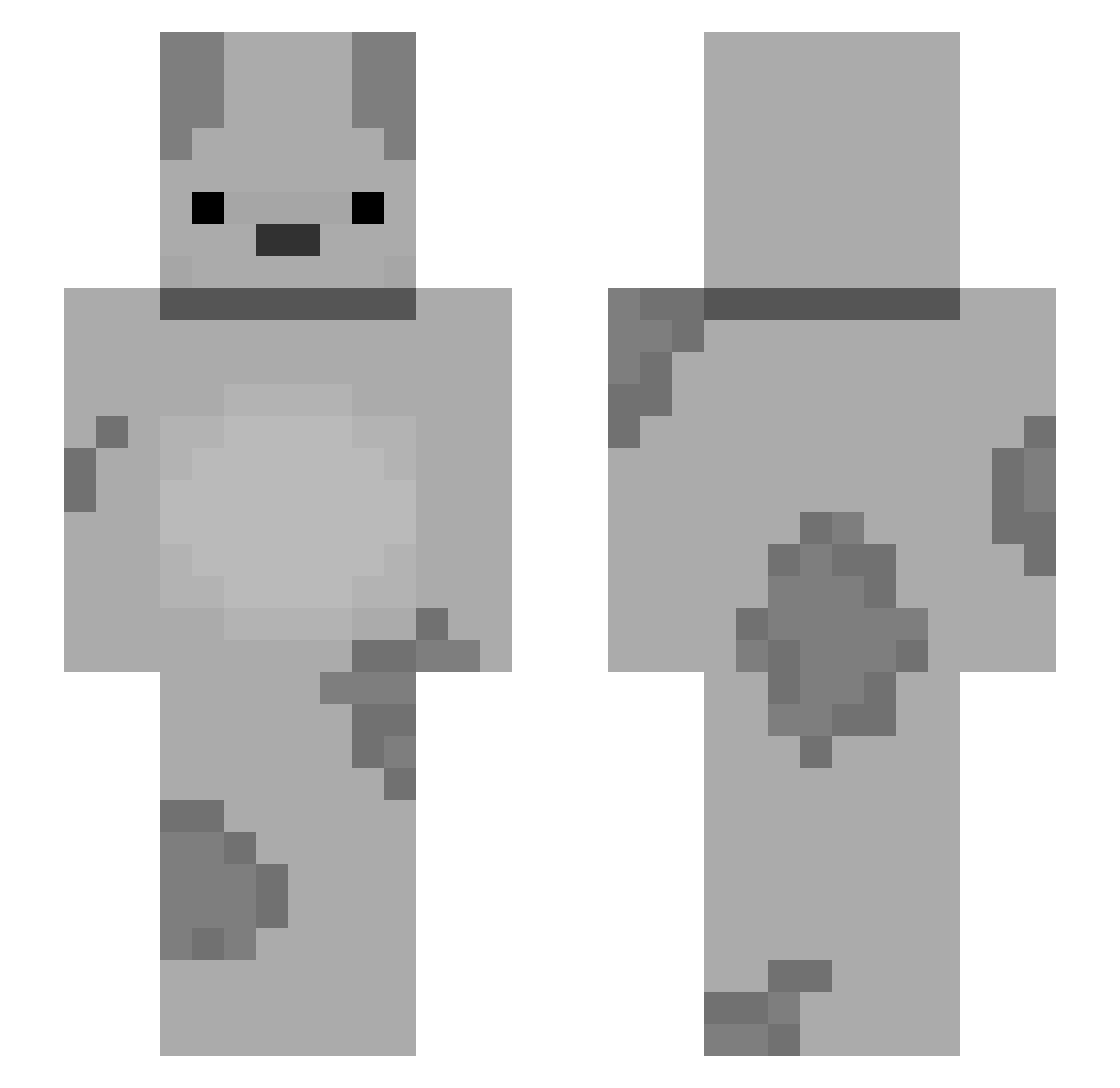 Hangwaa Minecraft skin, front and back view