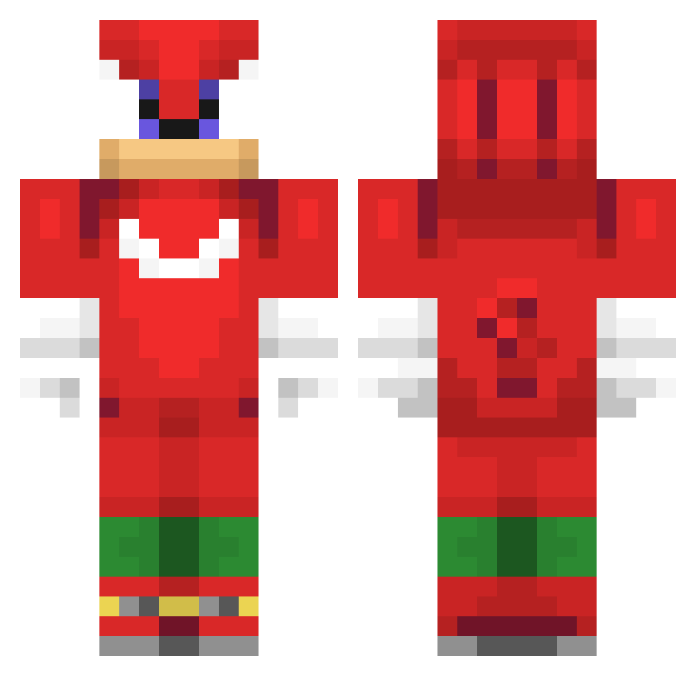 Chipiini Minecraft skin, front and back view