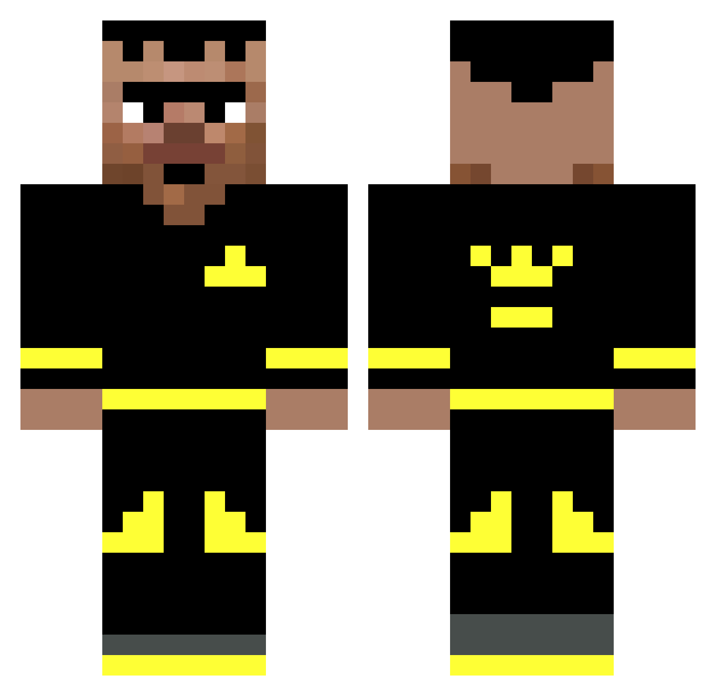 Radyy1 Minecraft skin, front and back view