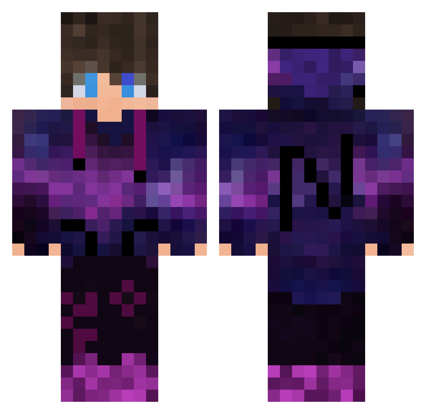 speeis Minecraft skin, front and back view