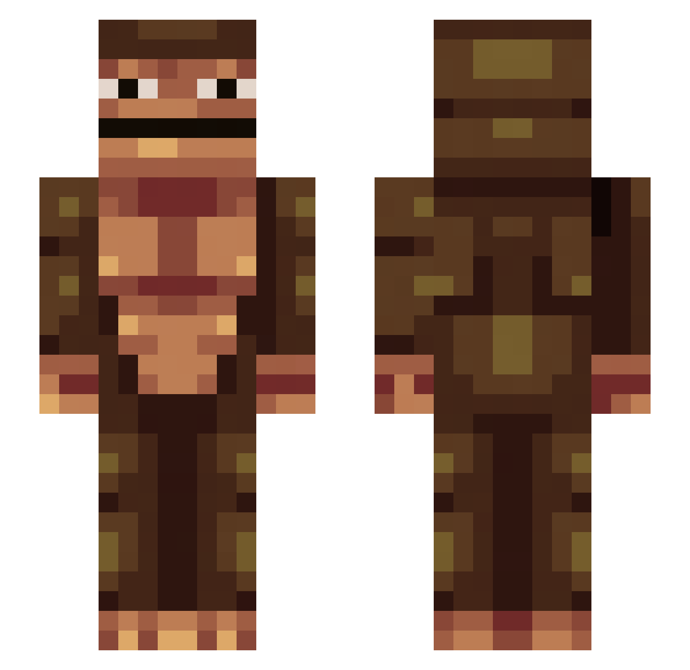 NEWYORKPING Minecraft skin, front and back view