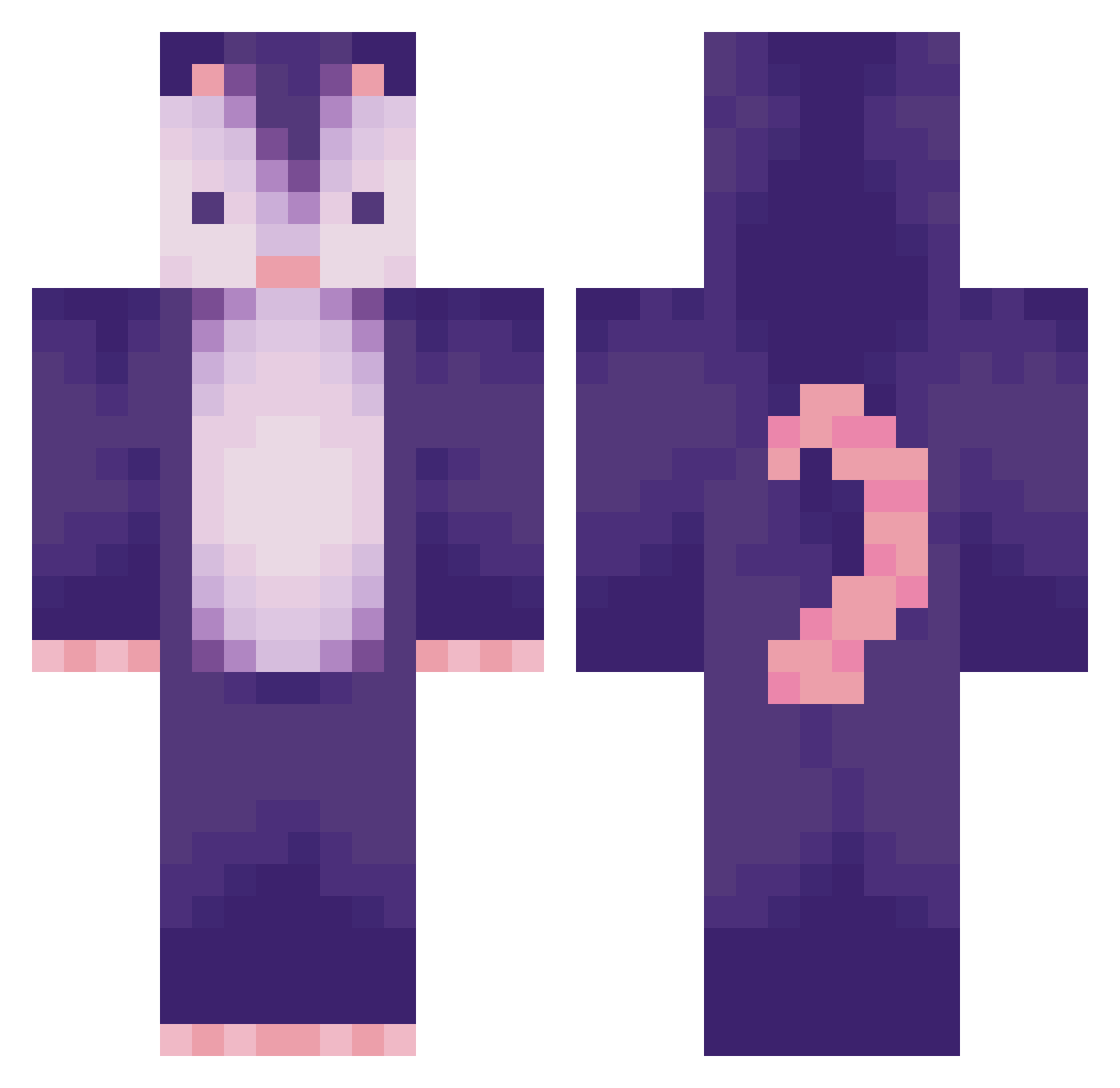ThePossm Minecraft skin, front and back view