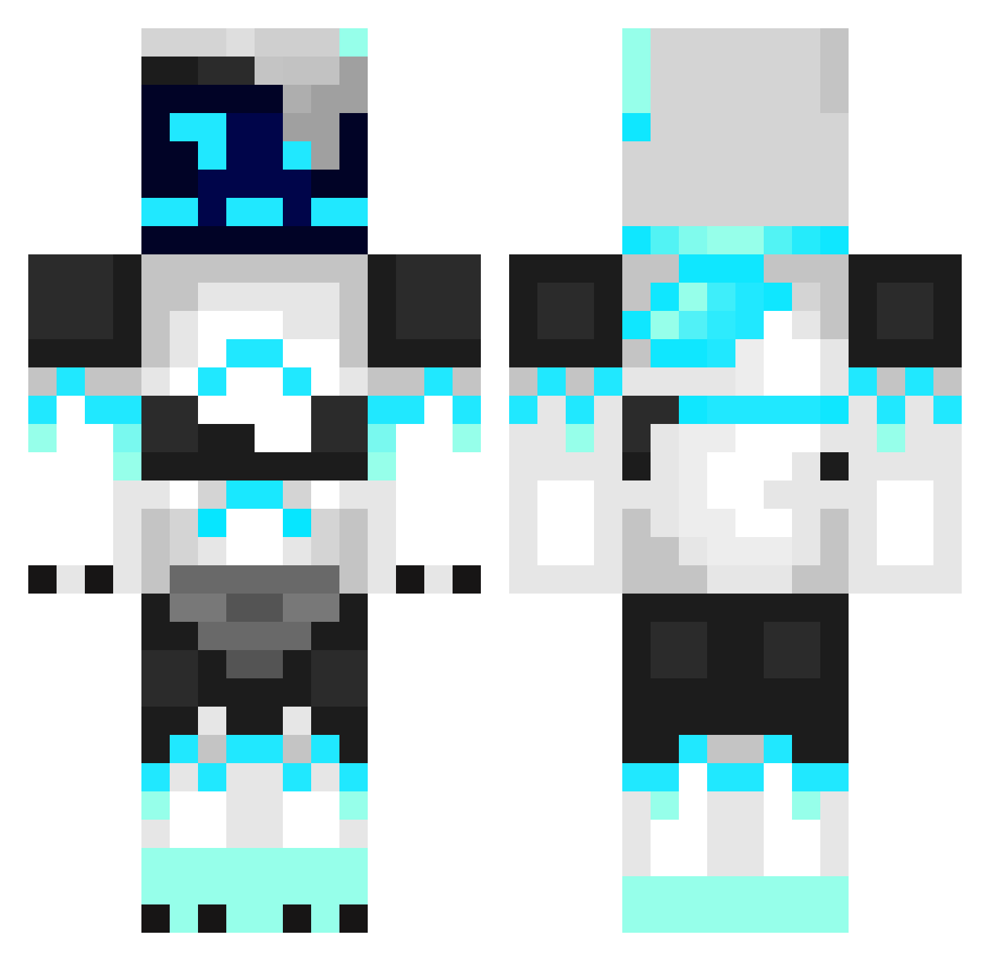 wavetecrr1 Minecraft skin, front and back view