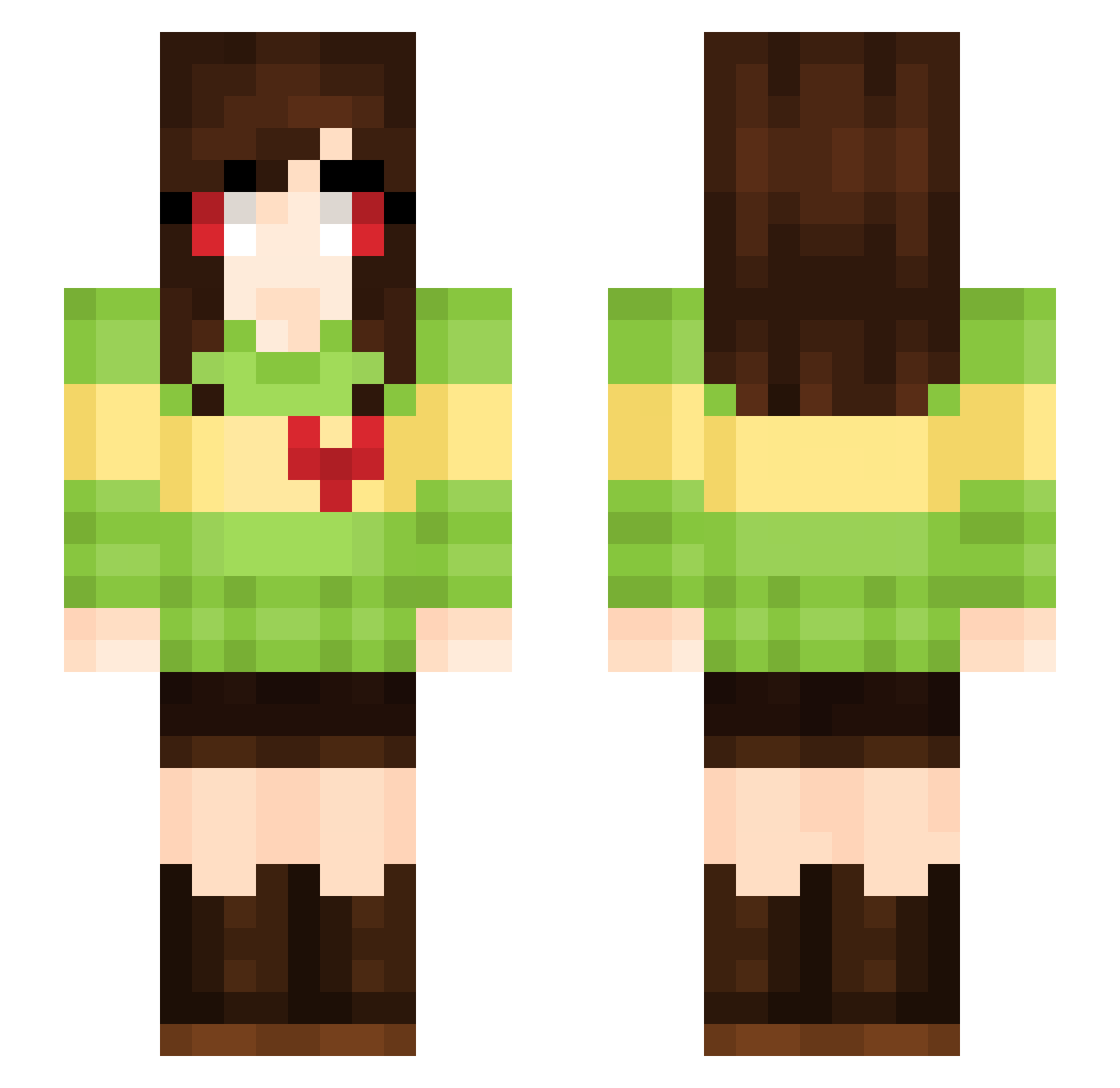 The_trio Minecraft skin, front and back view