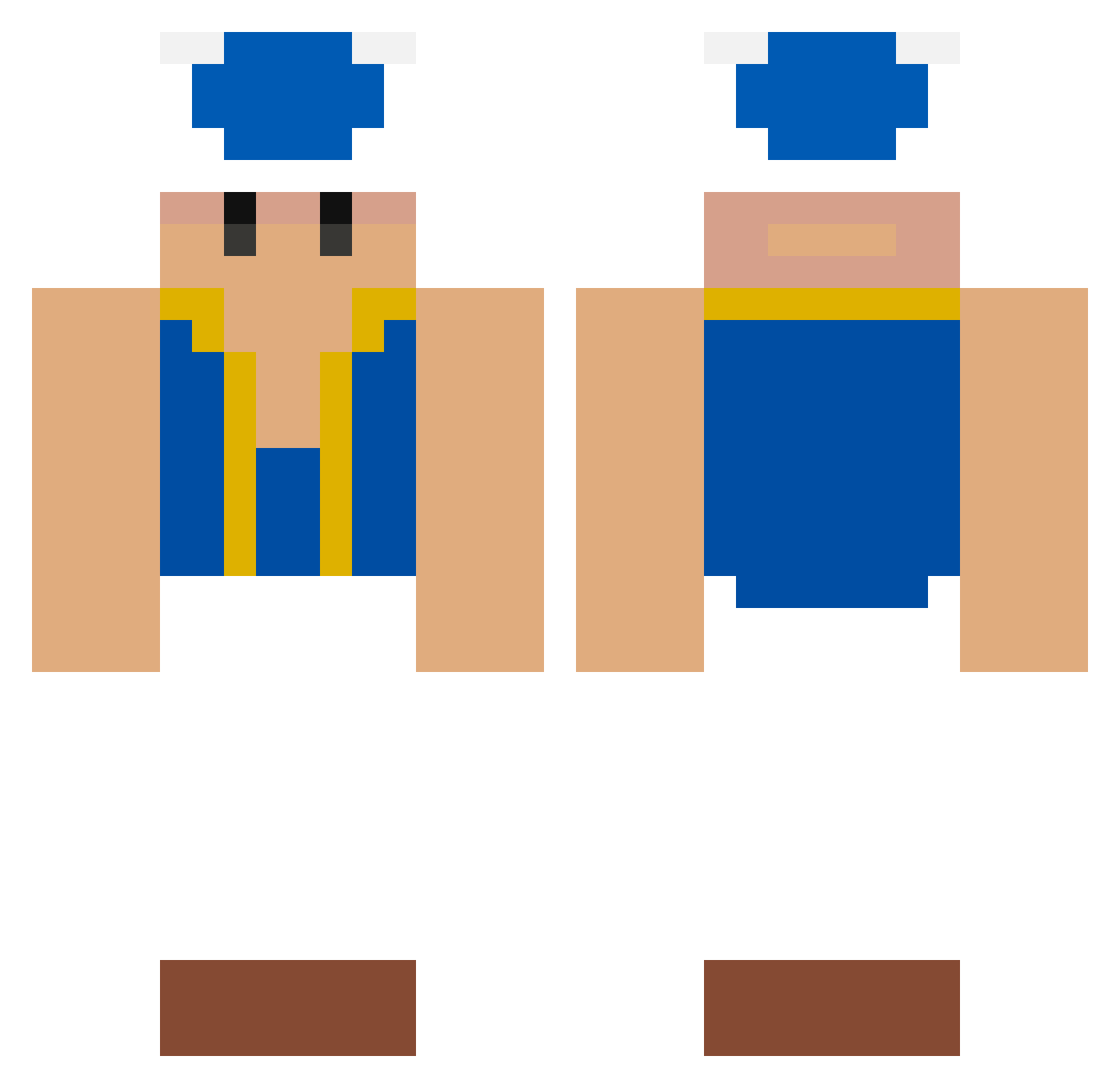 Mazily Minecraft skin, front and back view