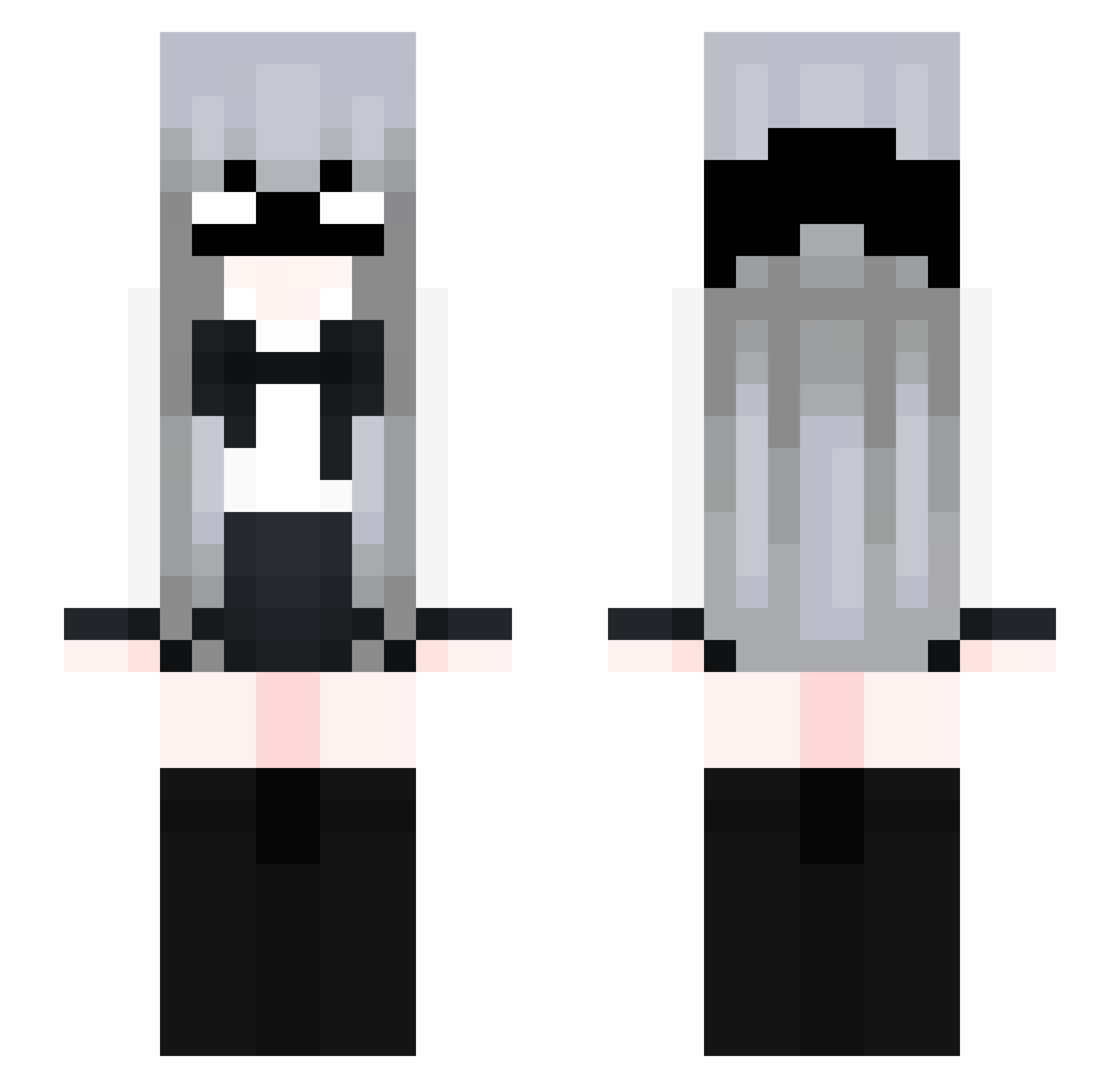 subcultures Minecraft skin, front and back view
