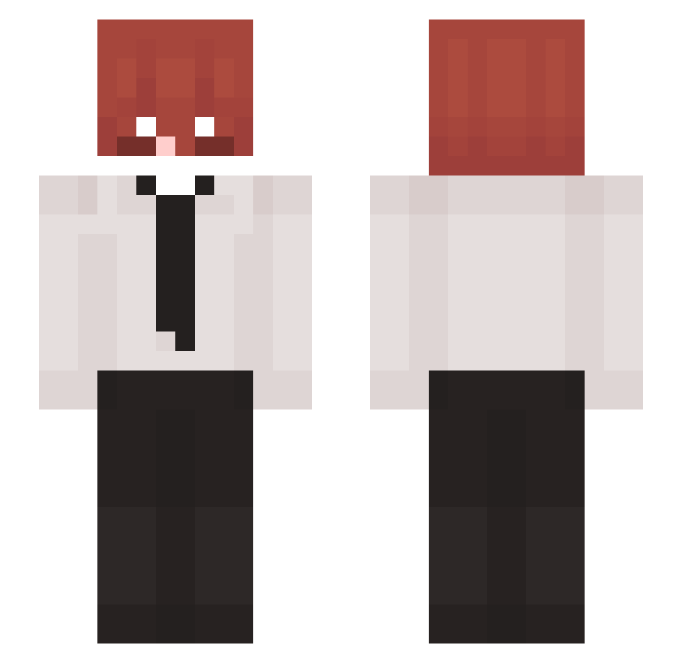 spenncy Minecraft skin, front and back view
