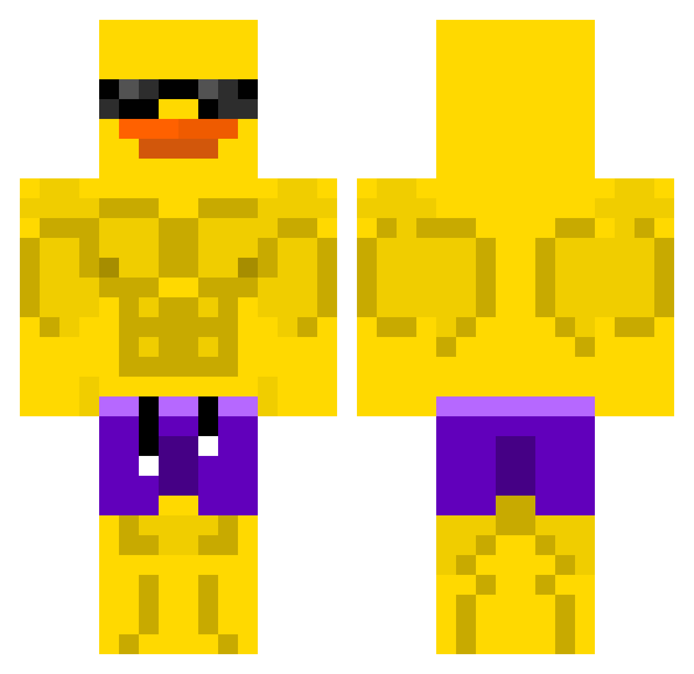Emirmo0n Minecraft skin, front and back view