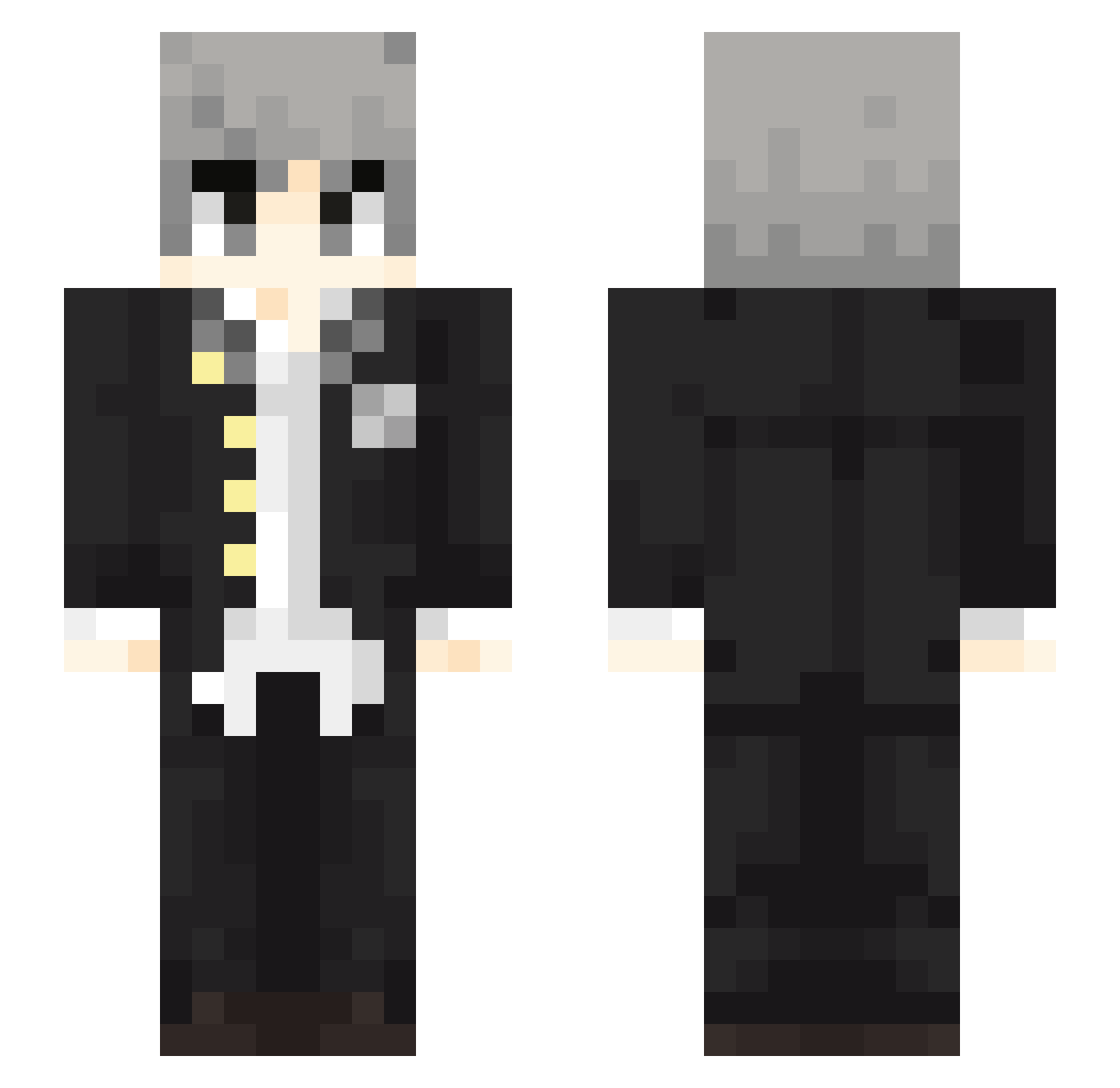 emvoi Minecraft skin, front and back view