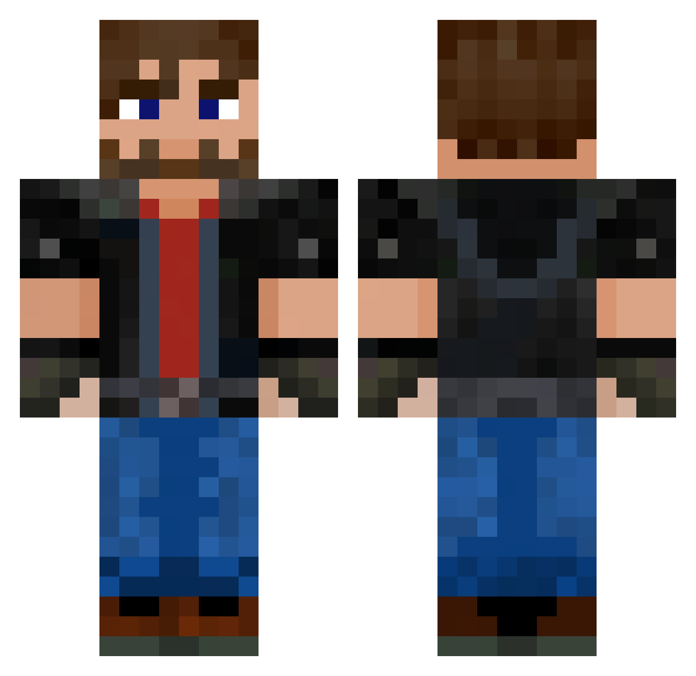 AndrewAWhitman Minecraft skin, front and back view
