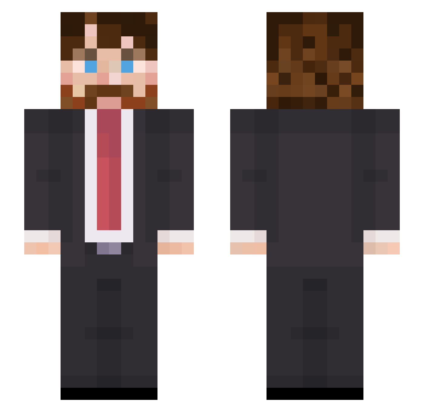 DareRick Minecraft skin, front and back view