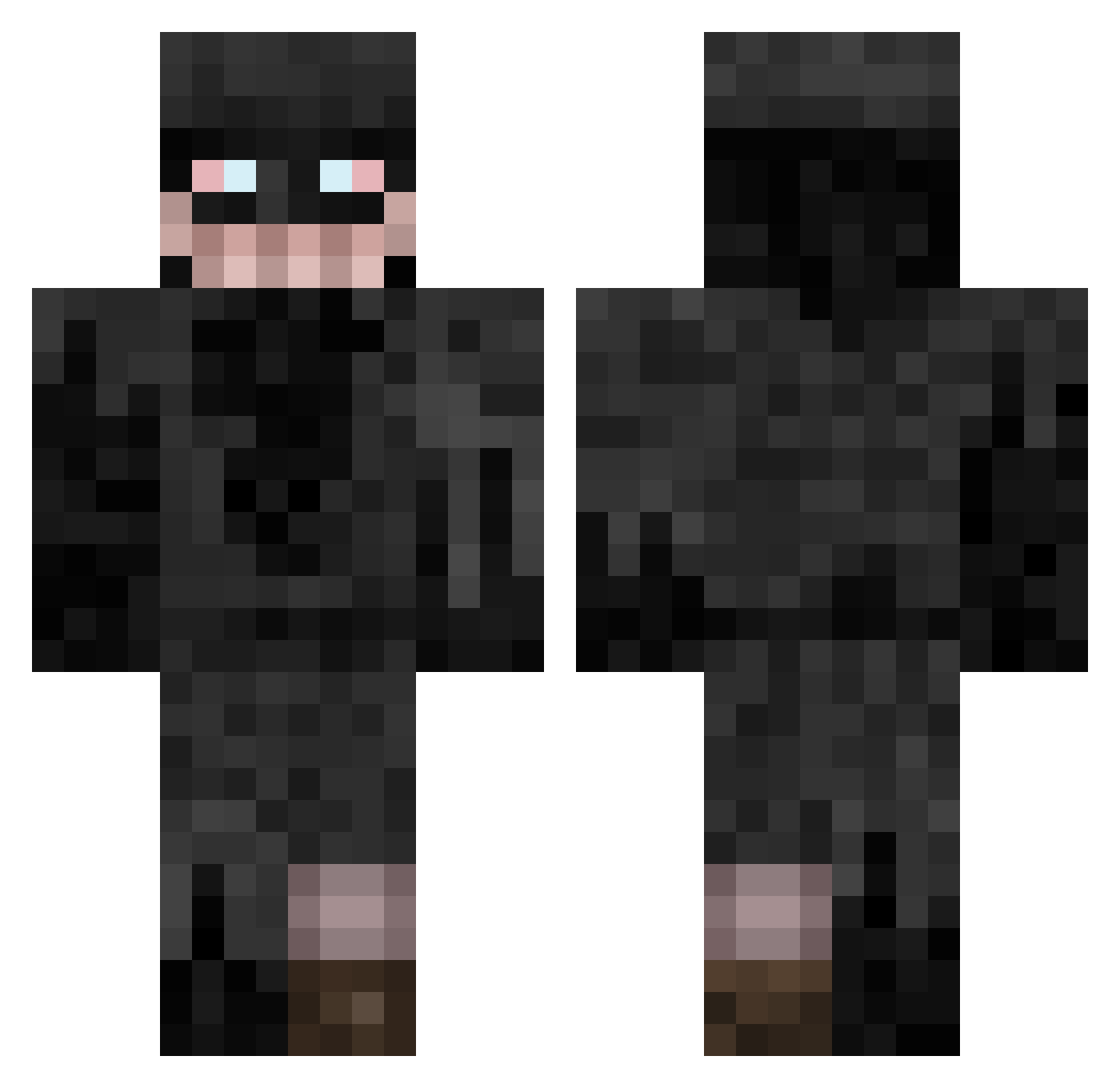 TingedErmine821 Minecraft skin, front and back view