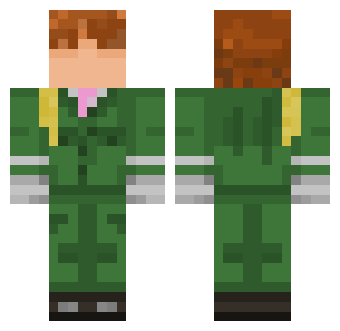 Lettuce1493 Minecraft skin, front and back view