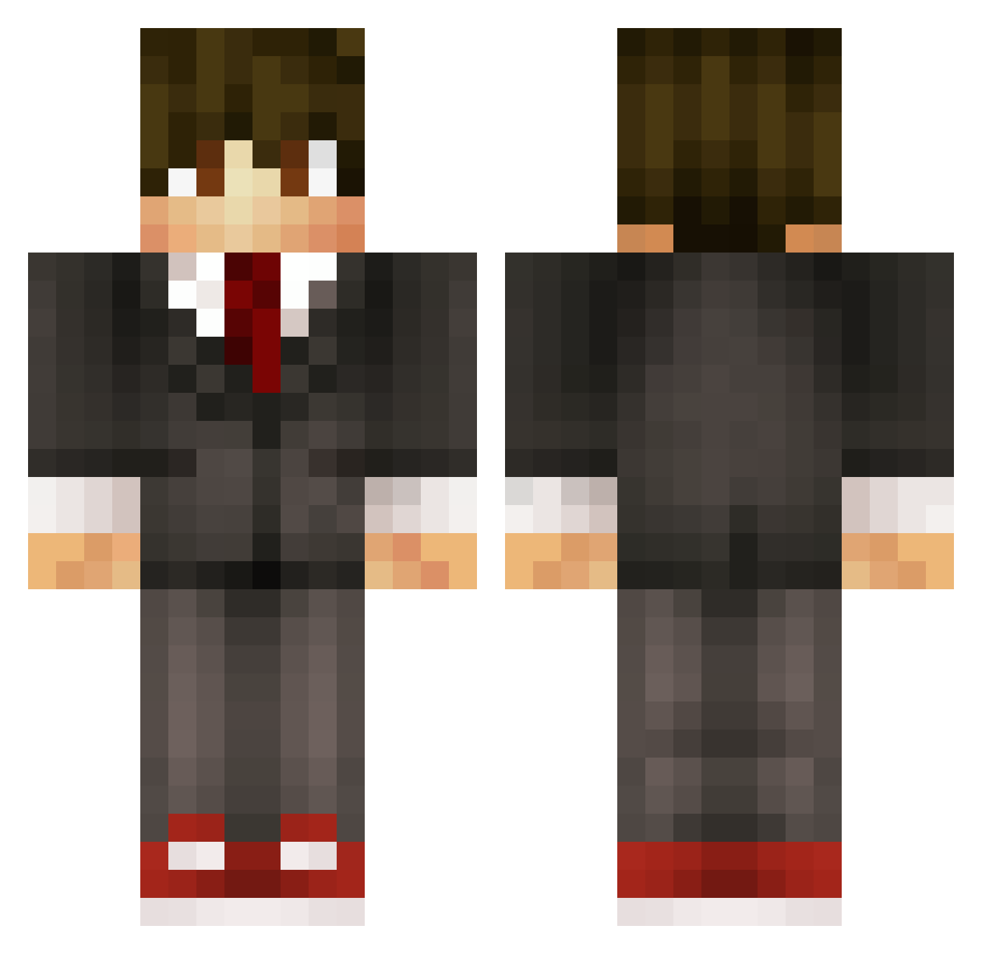 RechuLvl63 Minecraft skin, front and back view