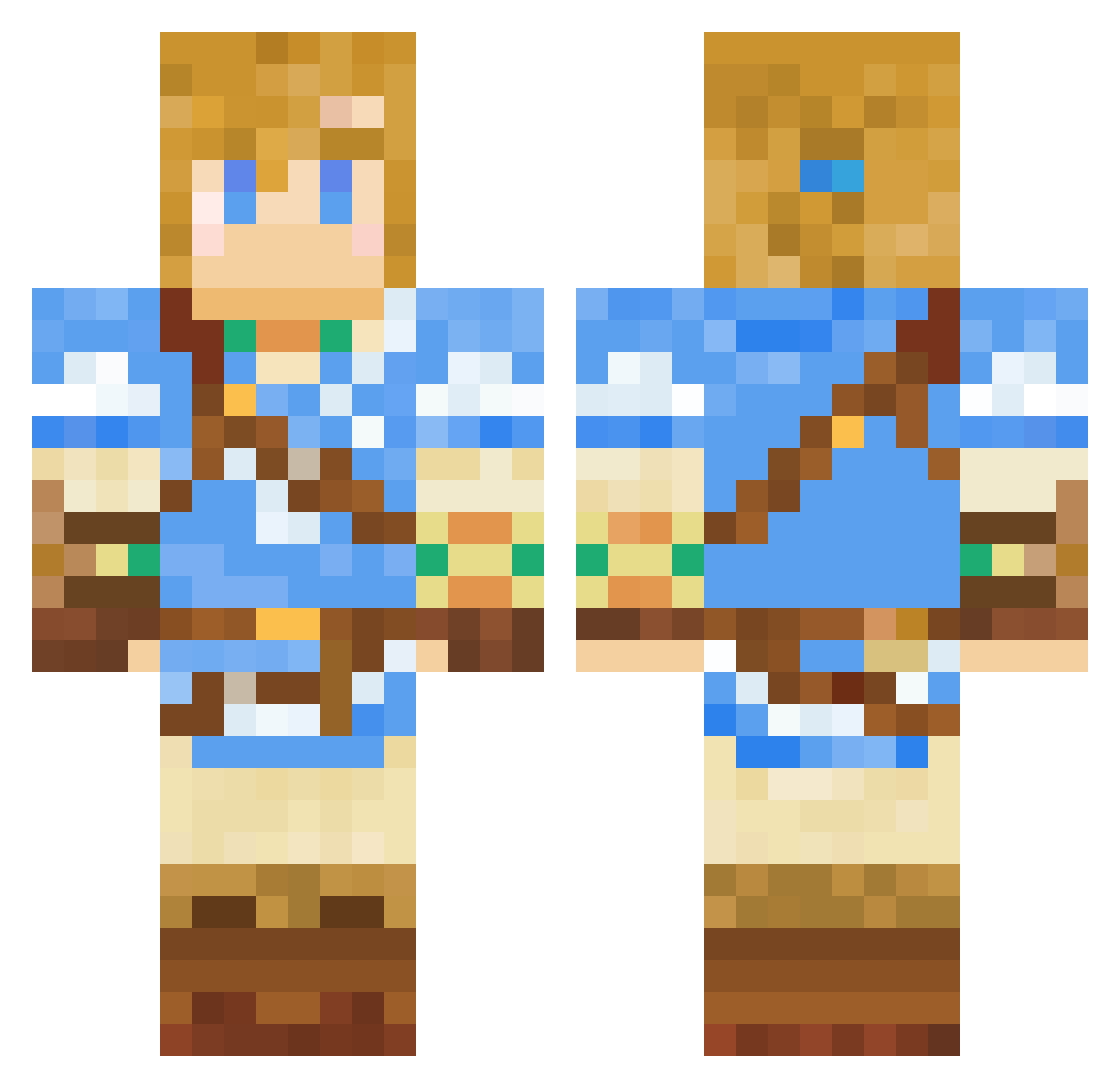 Voidly Minecraft skin, front and back view