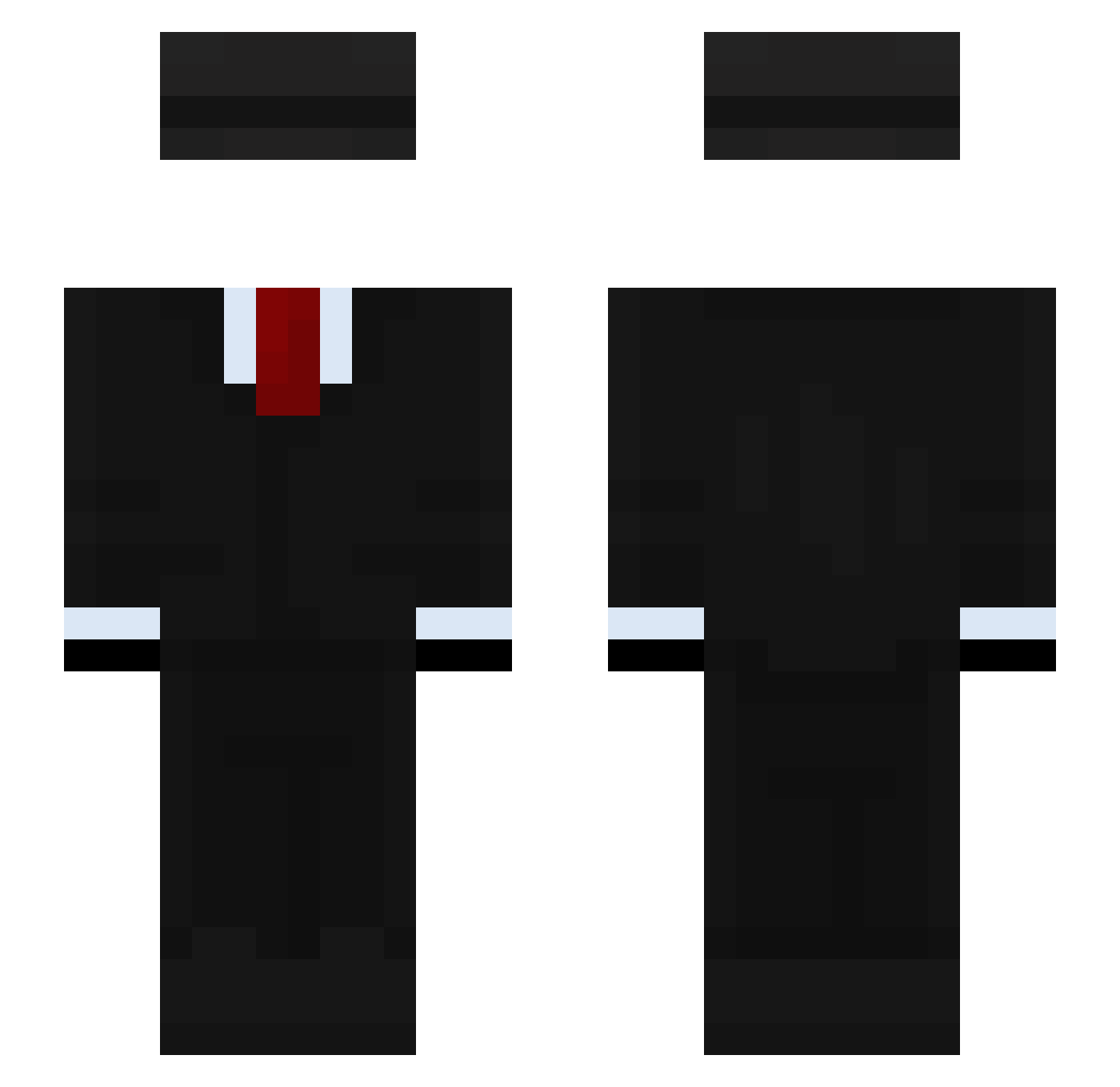 Kitty_cat_M Minecraft skin, front and back view