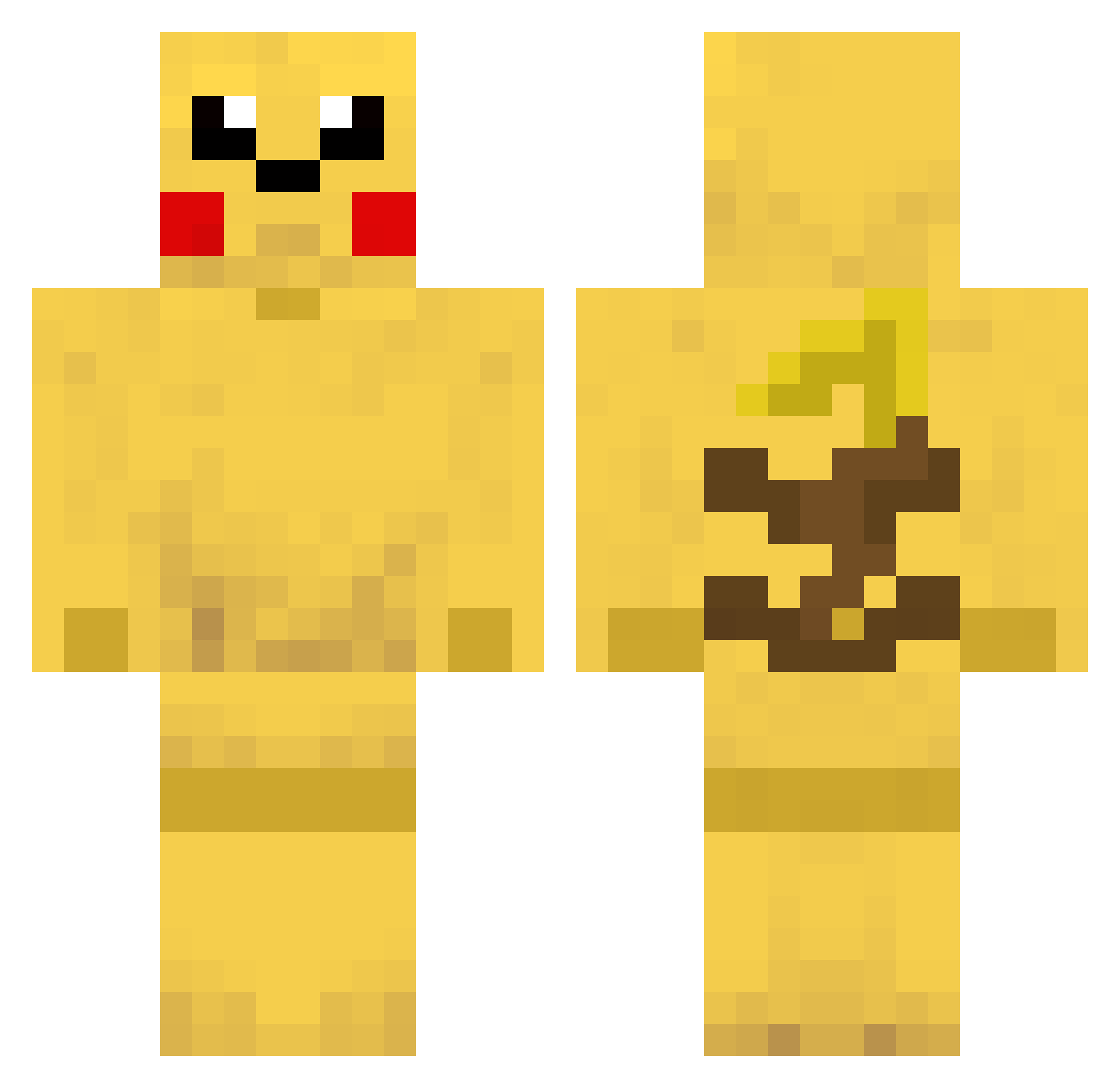 toraozzz Minecraft skin, front and back view