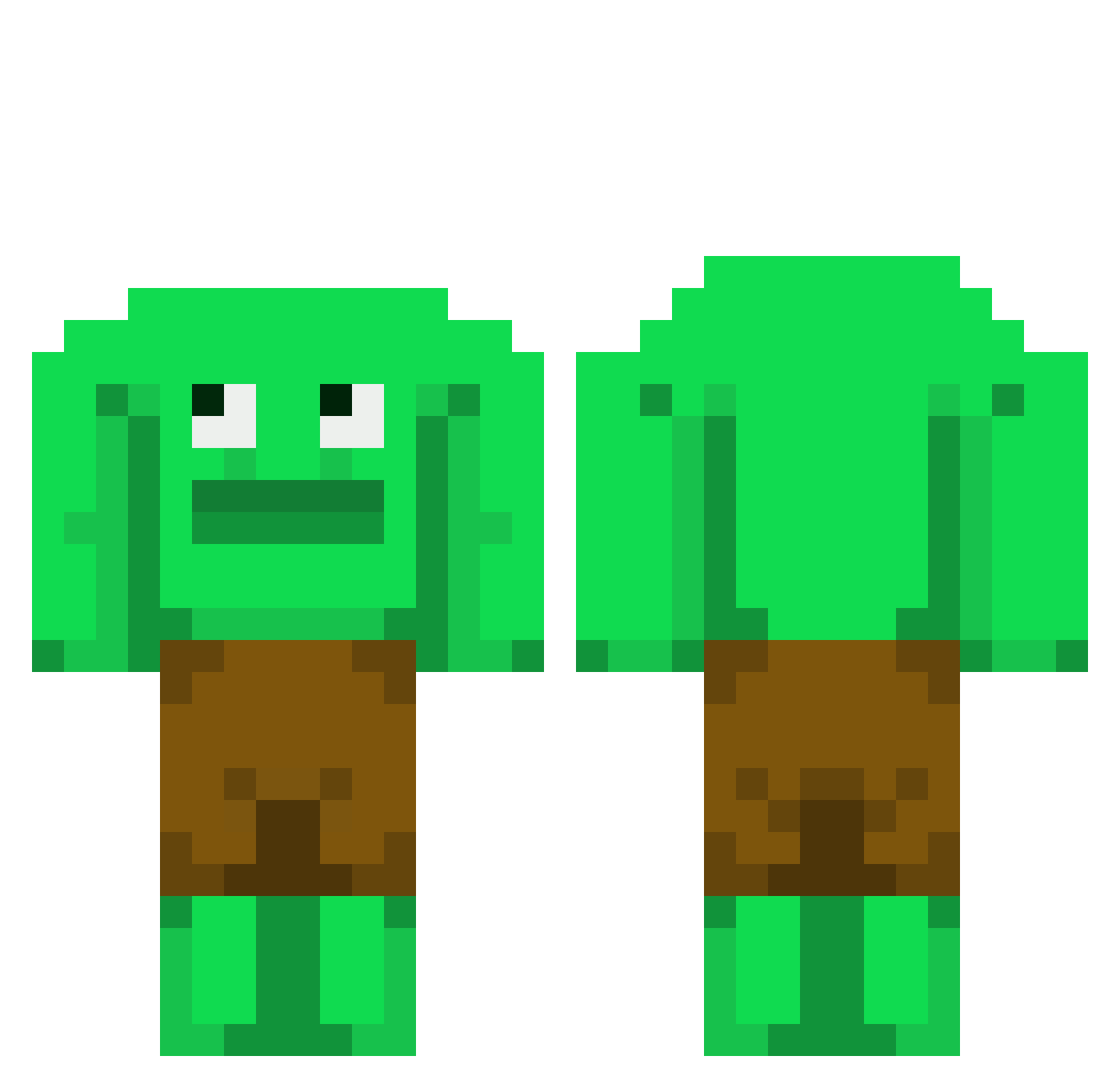 TheHiddenCake Minecraft skin, front and back view