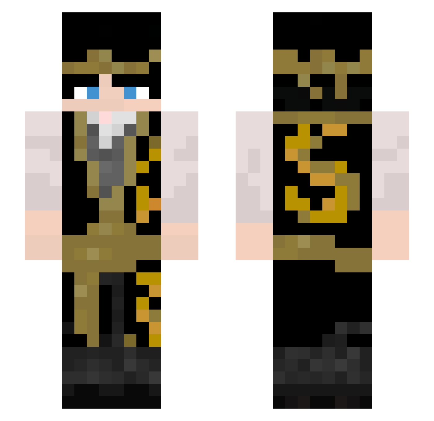 LazySwords Minecraft skin, front and back view