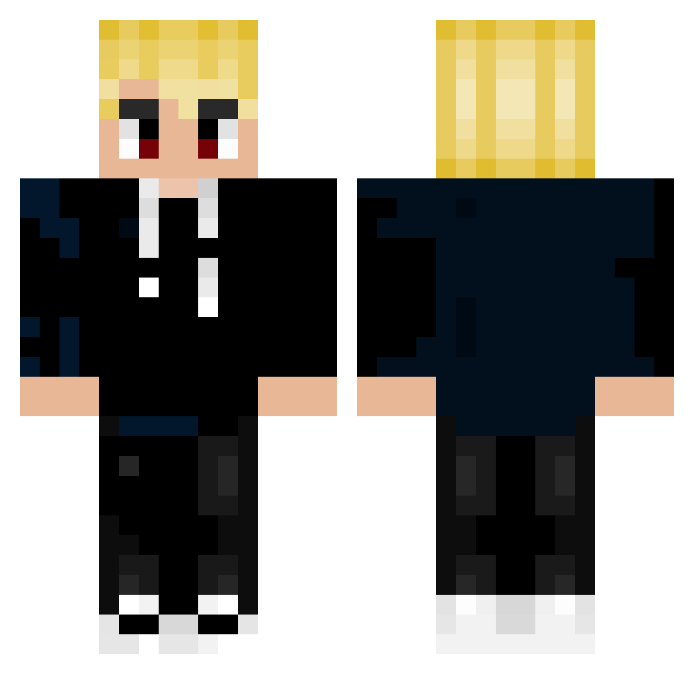 volide Minecraft skin, front and back view