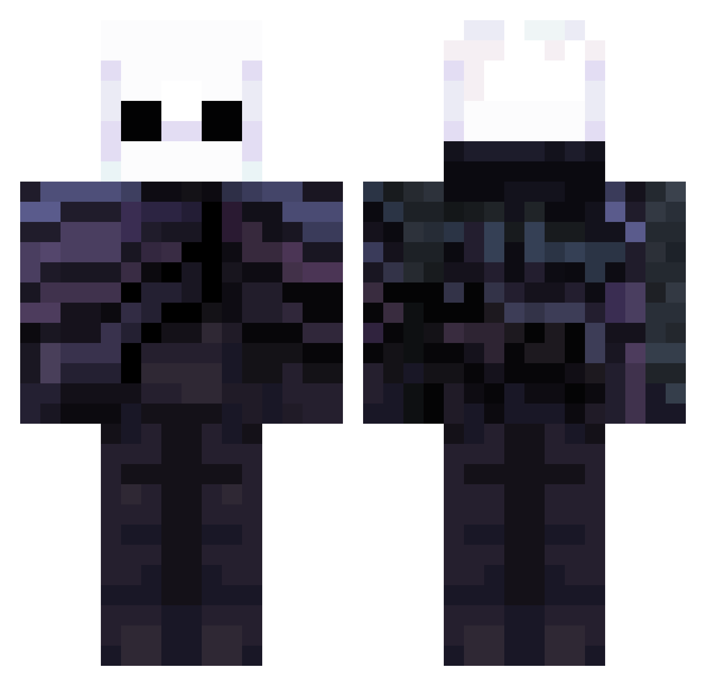 Deezyxd Minecraft skin, front and back view