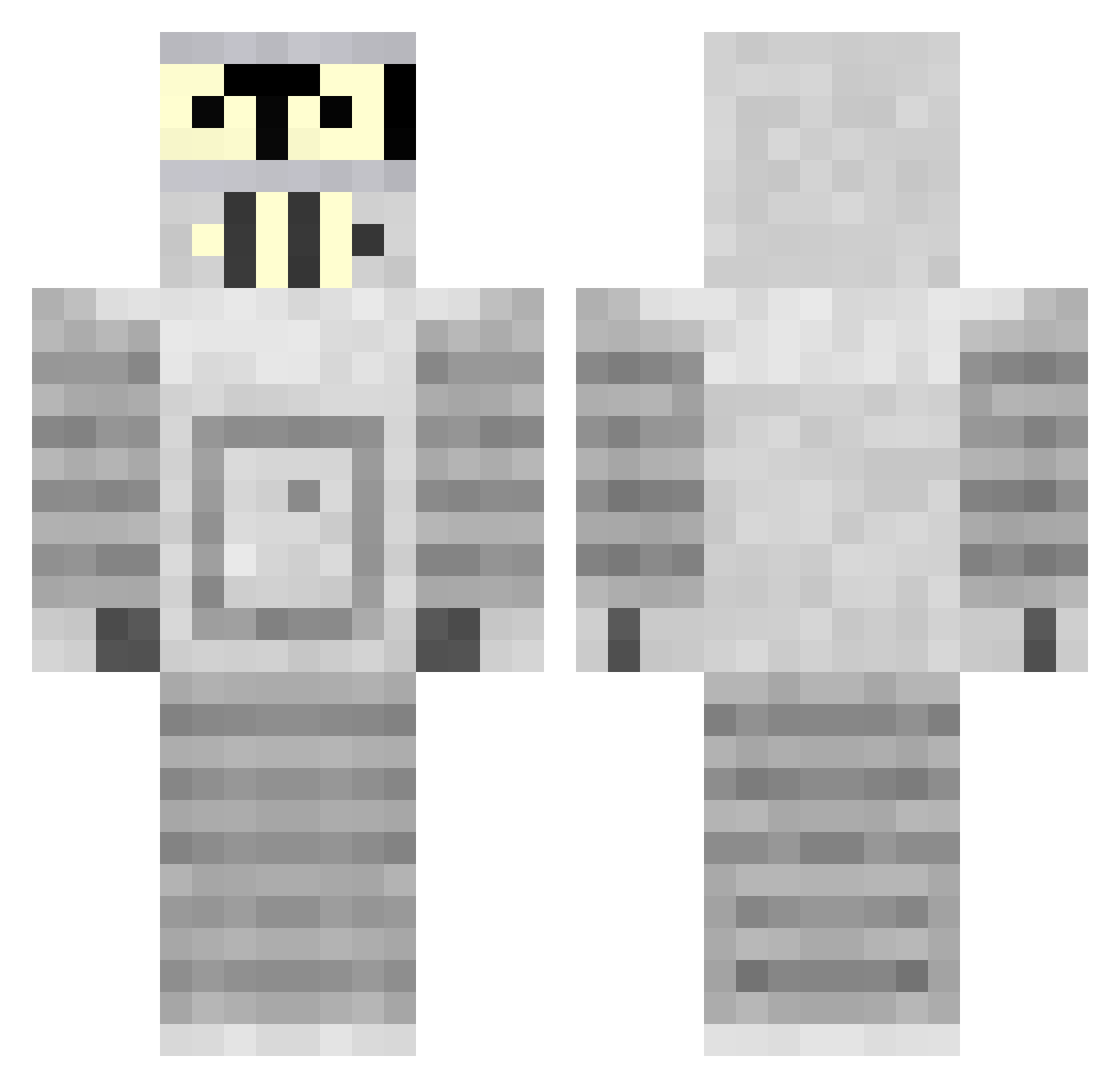 2b2tSearchFinder Minecraft skin, front and back view