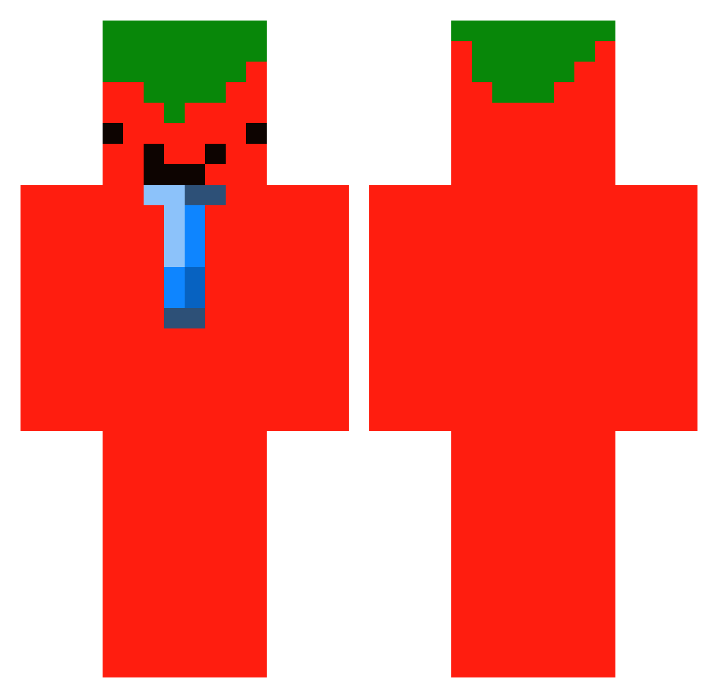 Kebasa1234 Minecraft skin, front and back view