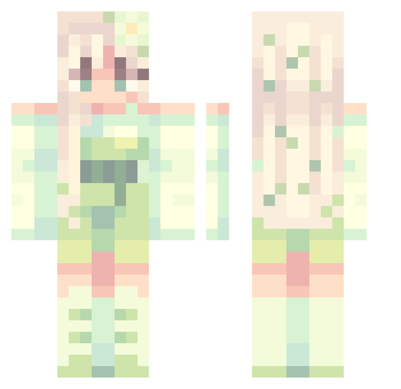 danipet Minecraft skin, front and back view