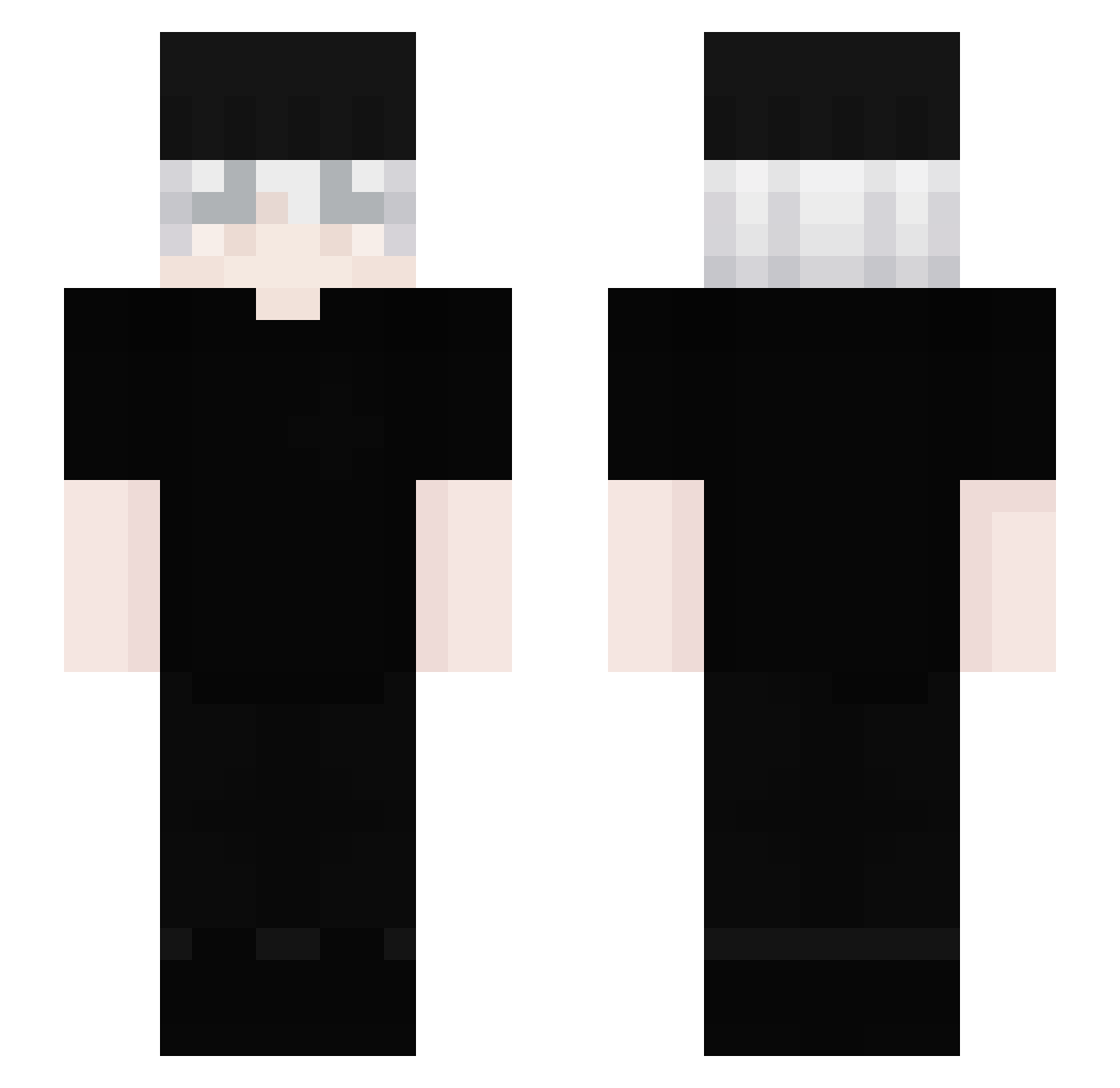 Qcti Minecraft skin, front and back view