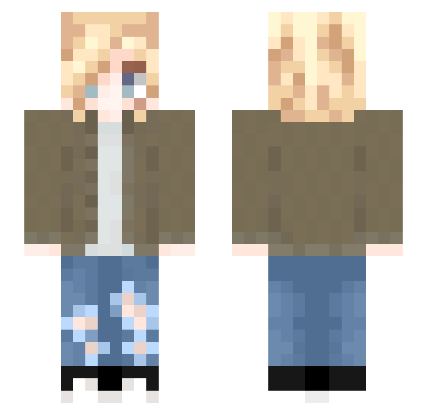 Saltyman2003 Minecraft skin, front and back view