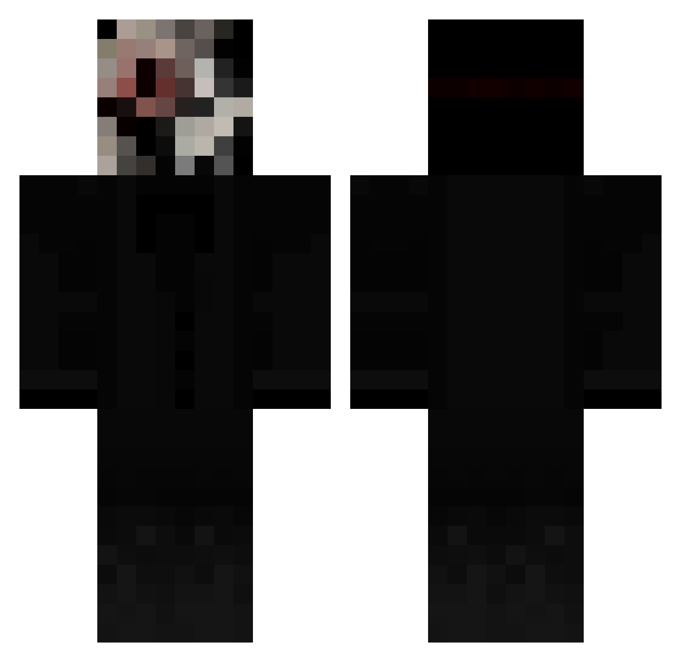 KOKUSHIBO81 Minecraft skin, front and back view
