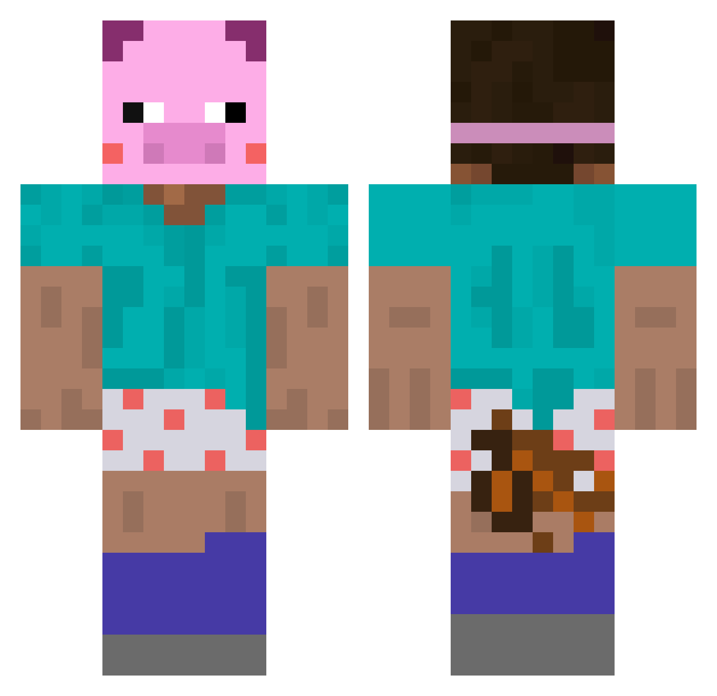 ImCloud9 Minecraft skin, front and back view