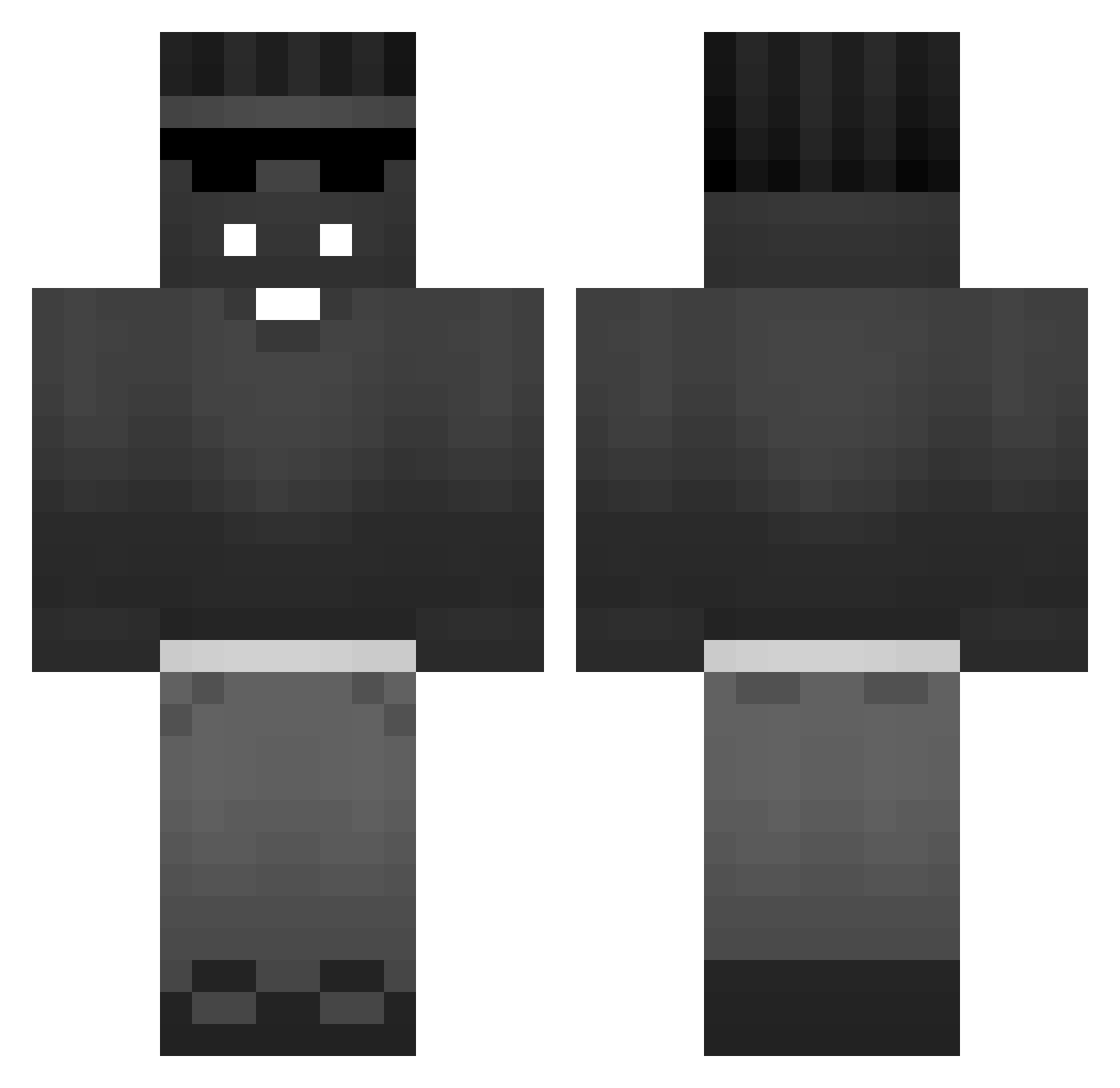 Sebaxitipy Minecraft skin, front and back view