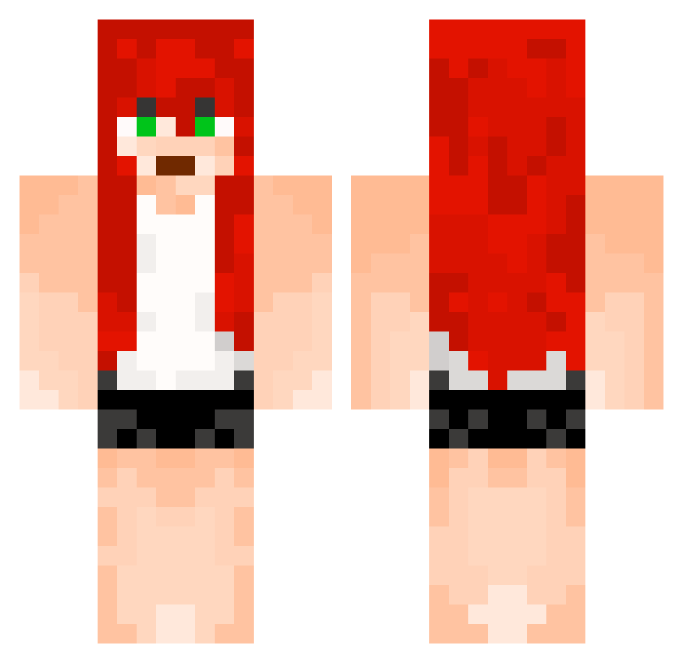 QueenCeris Minecraft skin, front and back view