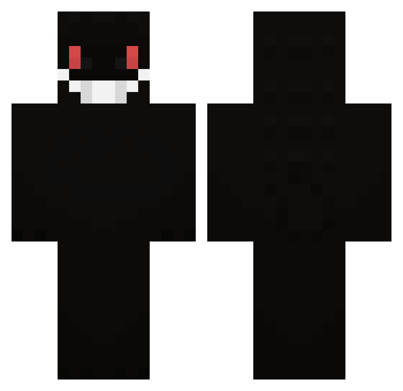 Skimasken Minecraft skin, front and back view