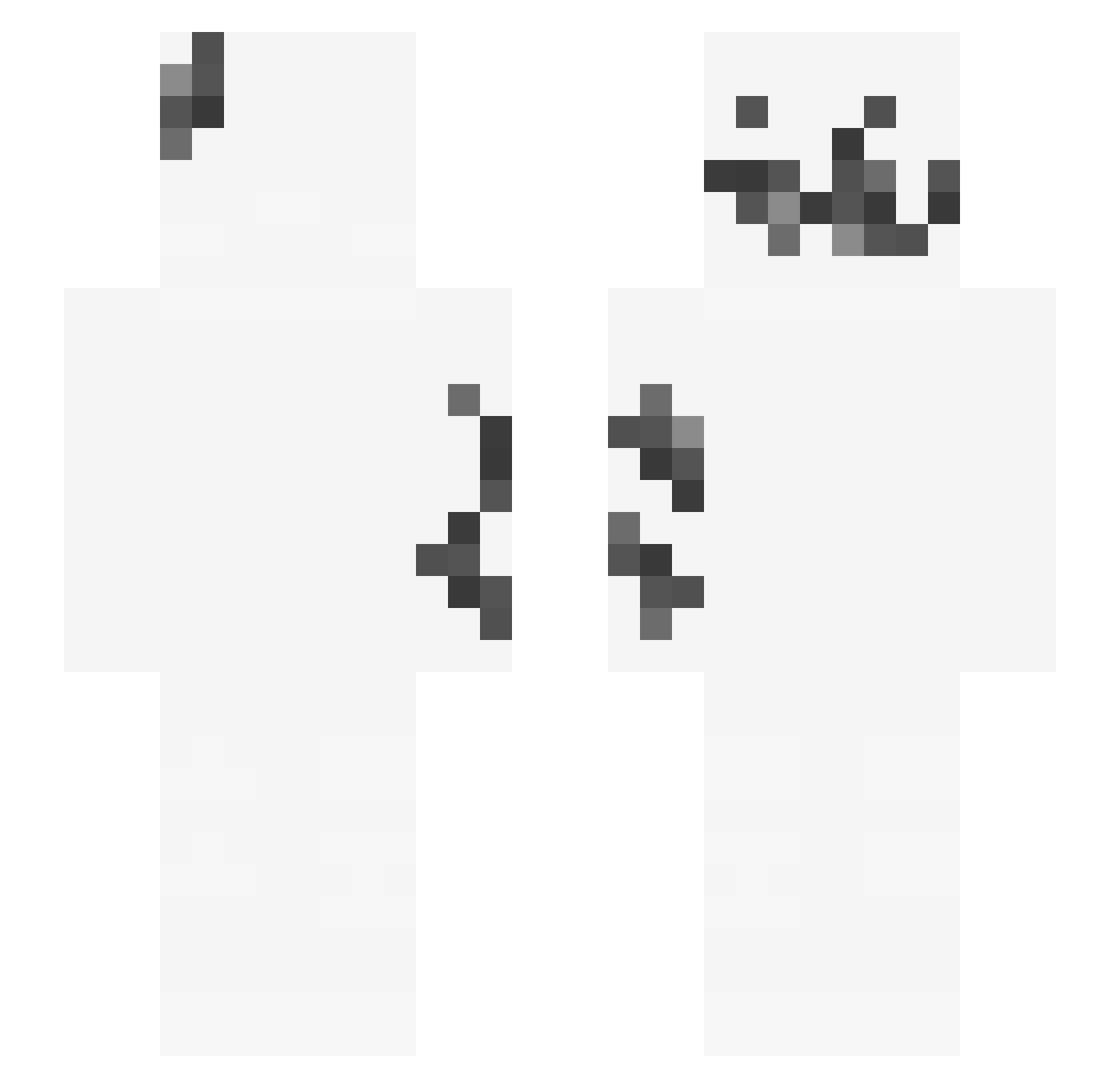 Antykss Minecraft skin, front and back view