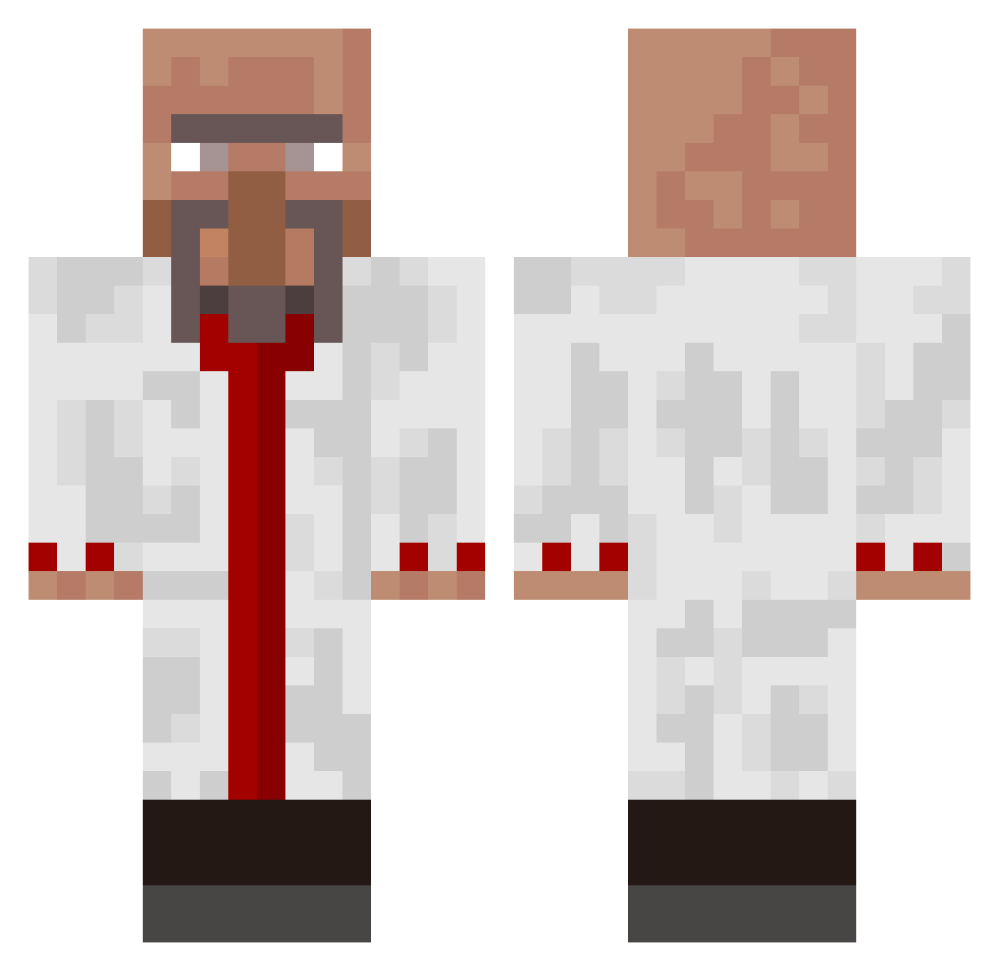 zimions Minecraft skin, front and back view