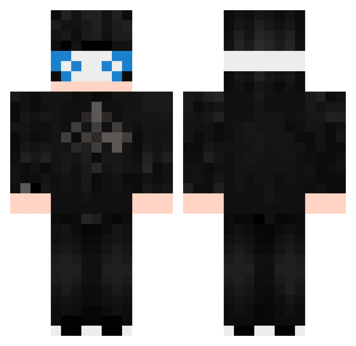 Presety Minecraft skin, front and back view