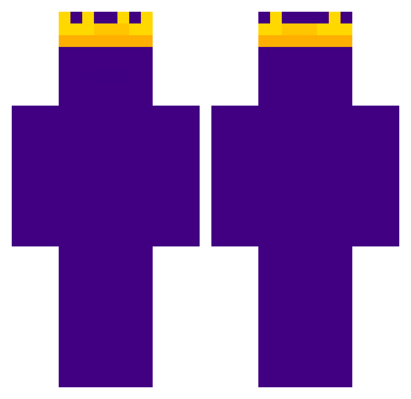 samot_11 Minecraft skin, front and back view