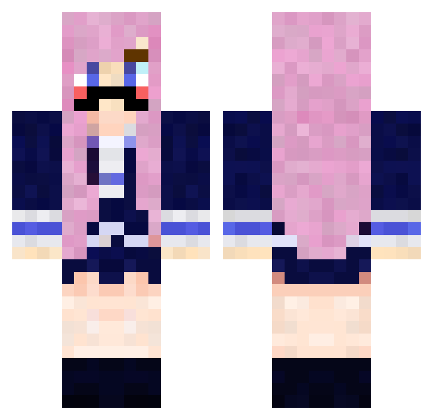 Waltuh777 Minecraft skin, front and back view
