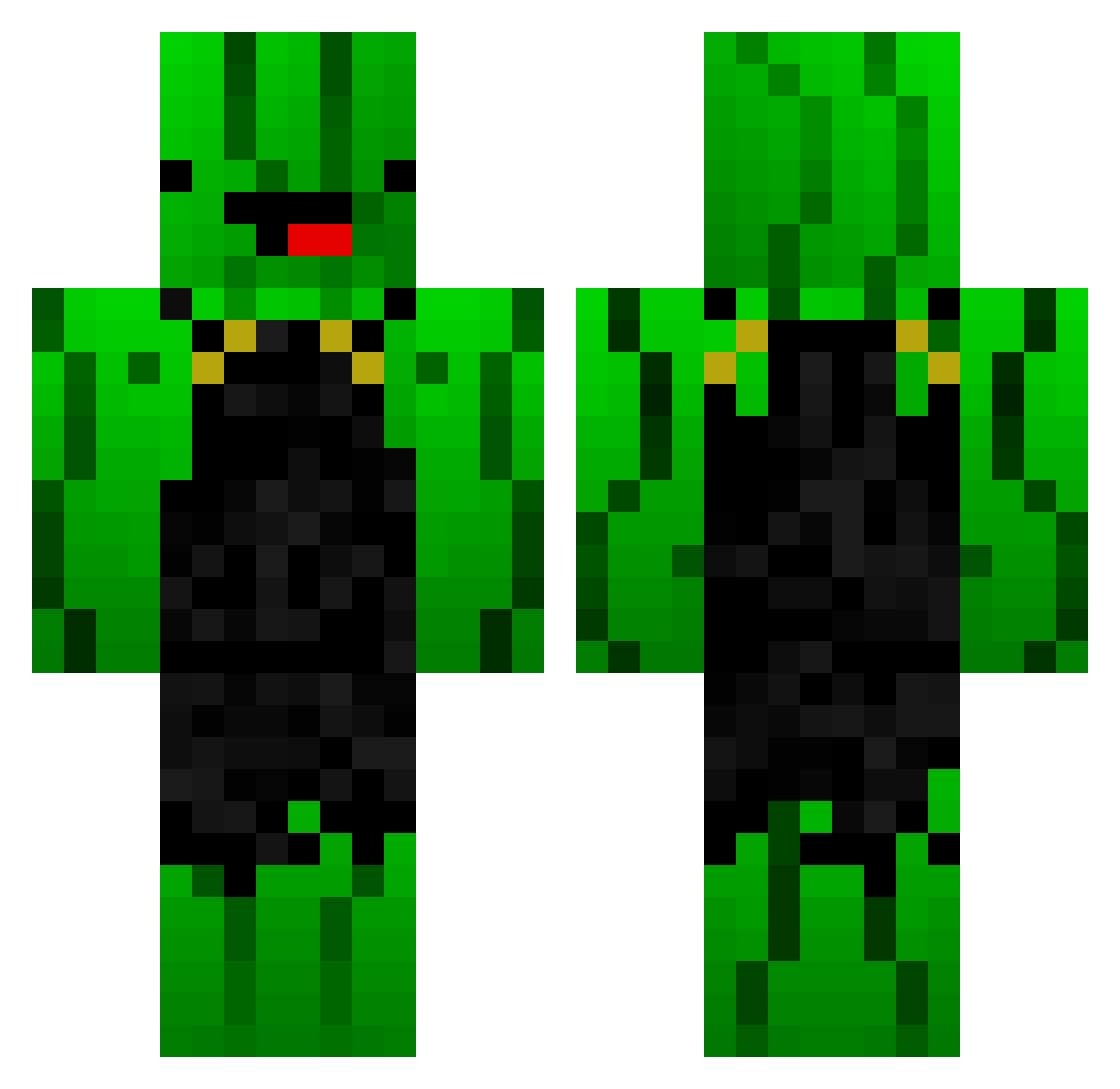 SrMrPIckle Minecraft skin, front and back view