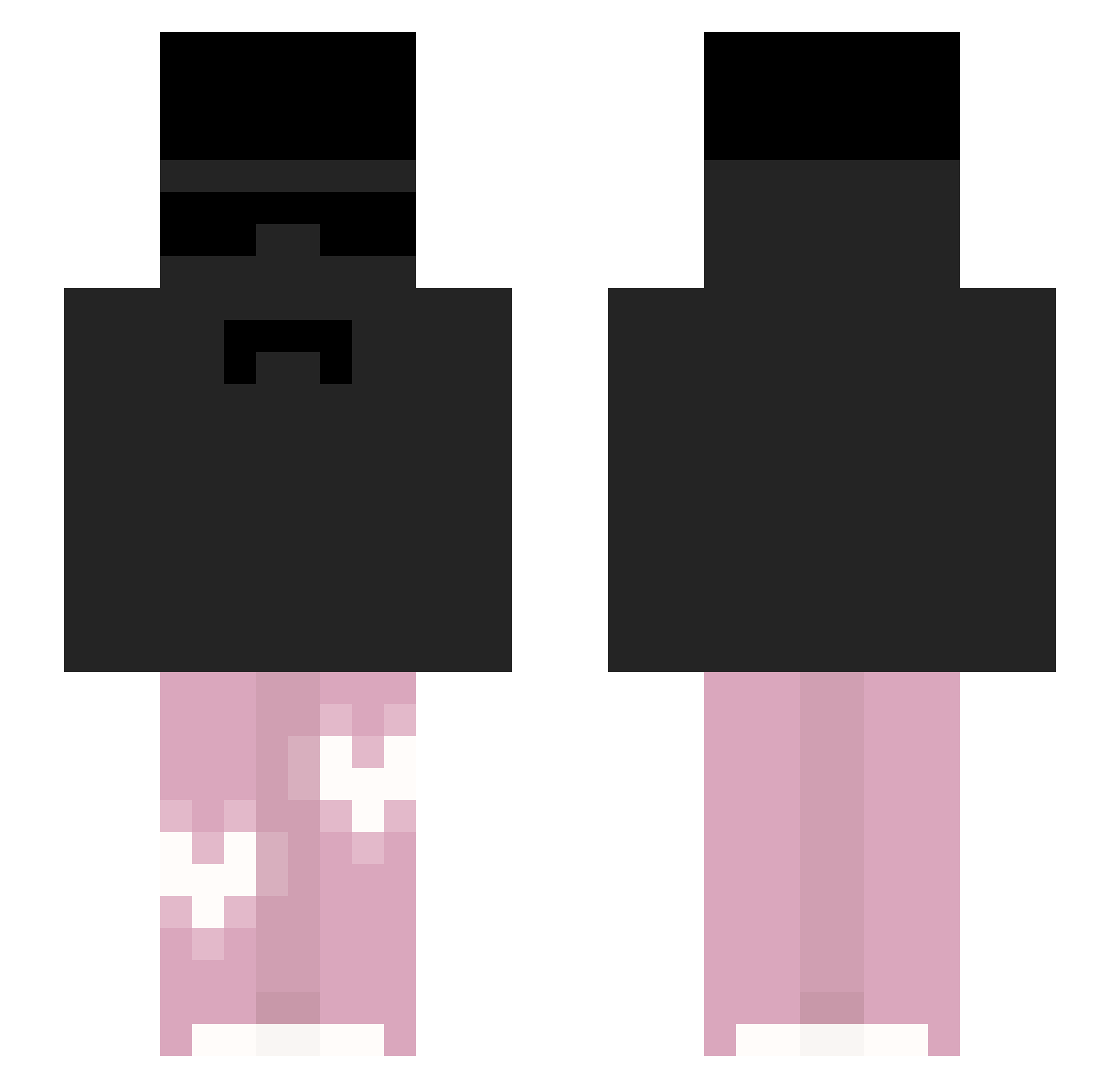 WRhunter Minecraft skin, front and back view