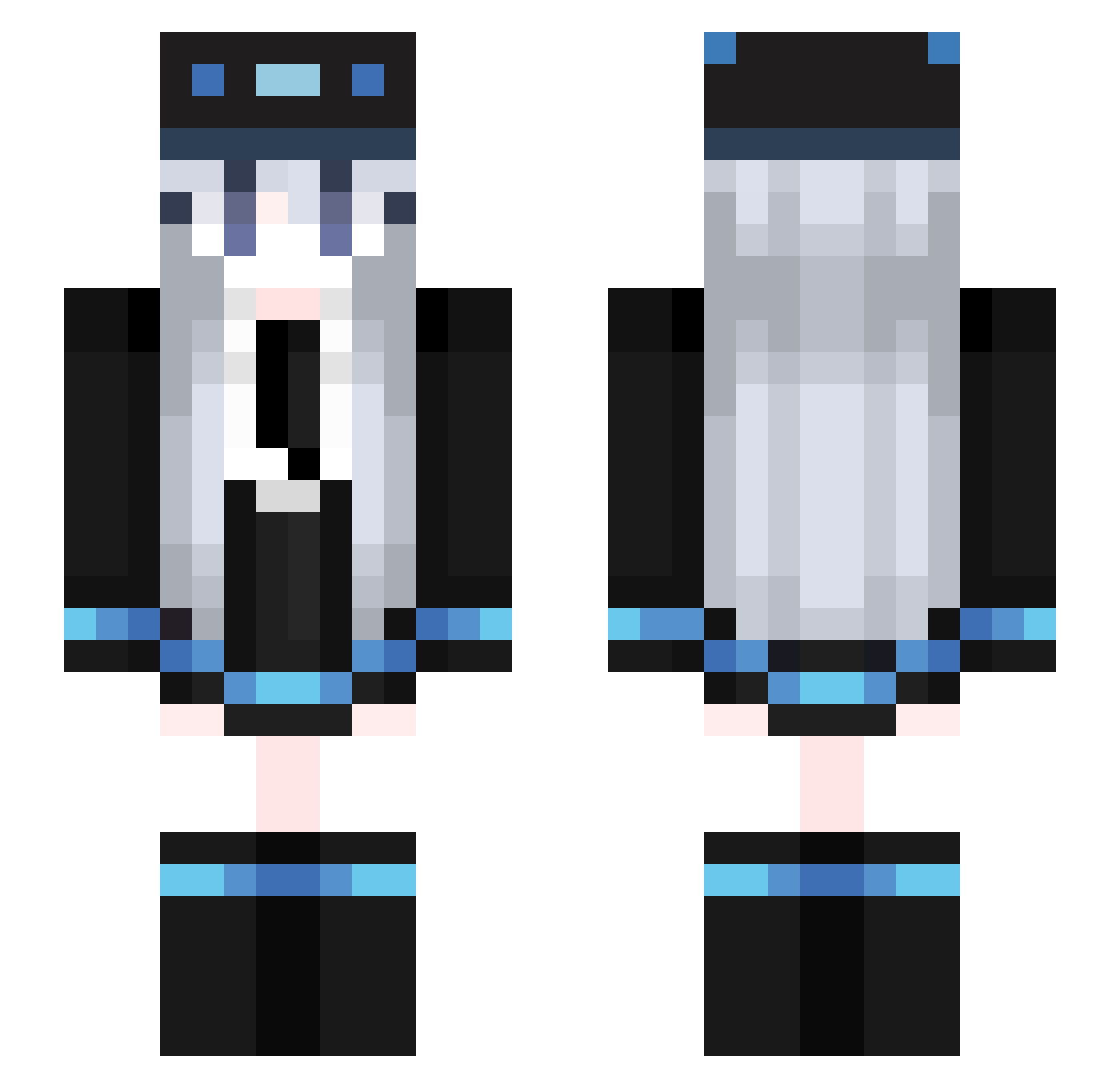 mikaze_suki Minecraft skin, front and back view
