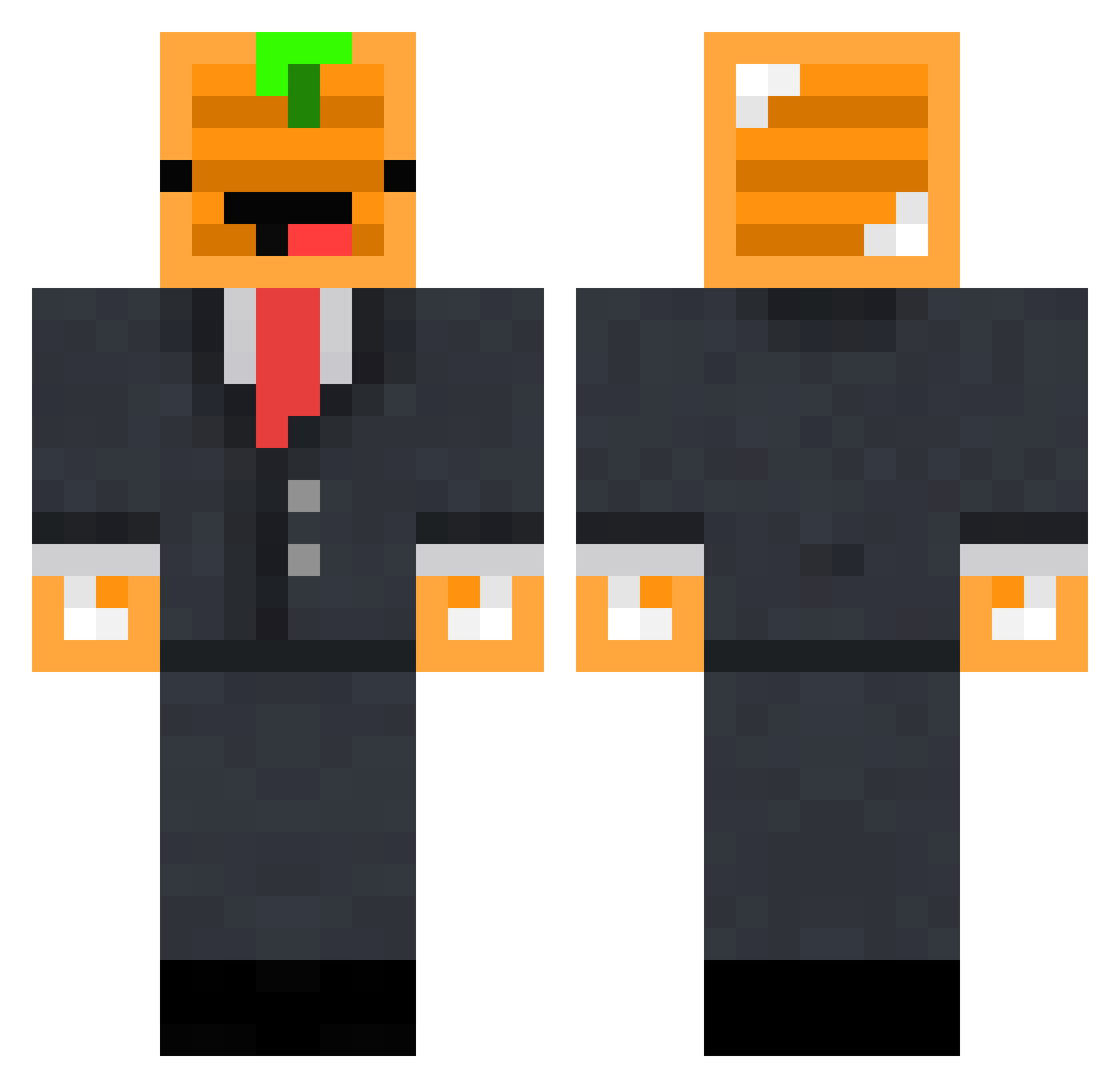 _meori Minecraft skin, front and back view