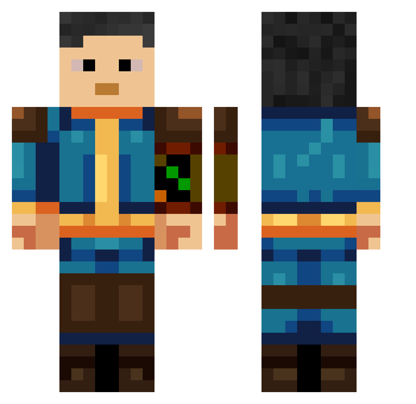 elaispedro01 Minecraft skin, front and back view