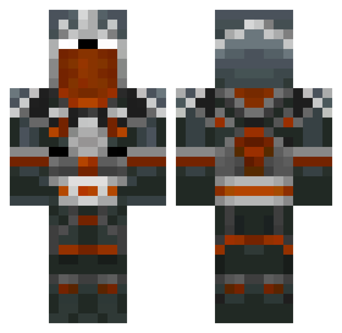 TuckingFypo__ Minecraft skin, front and back view