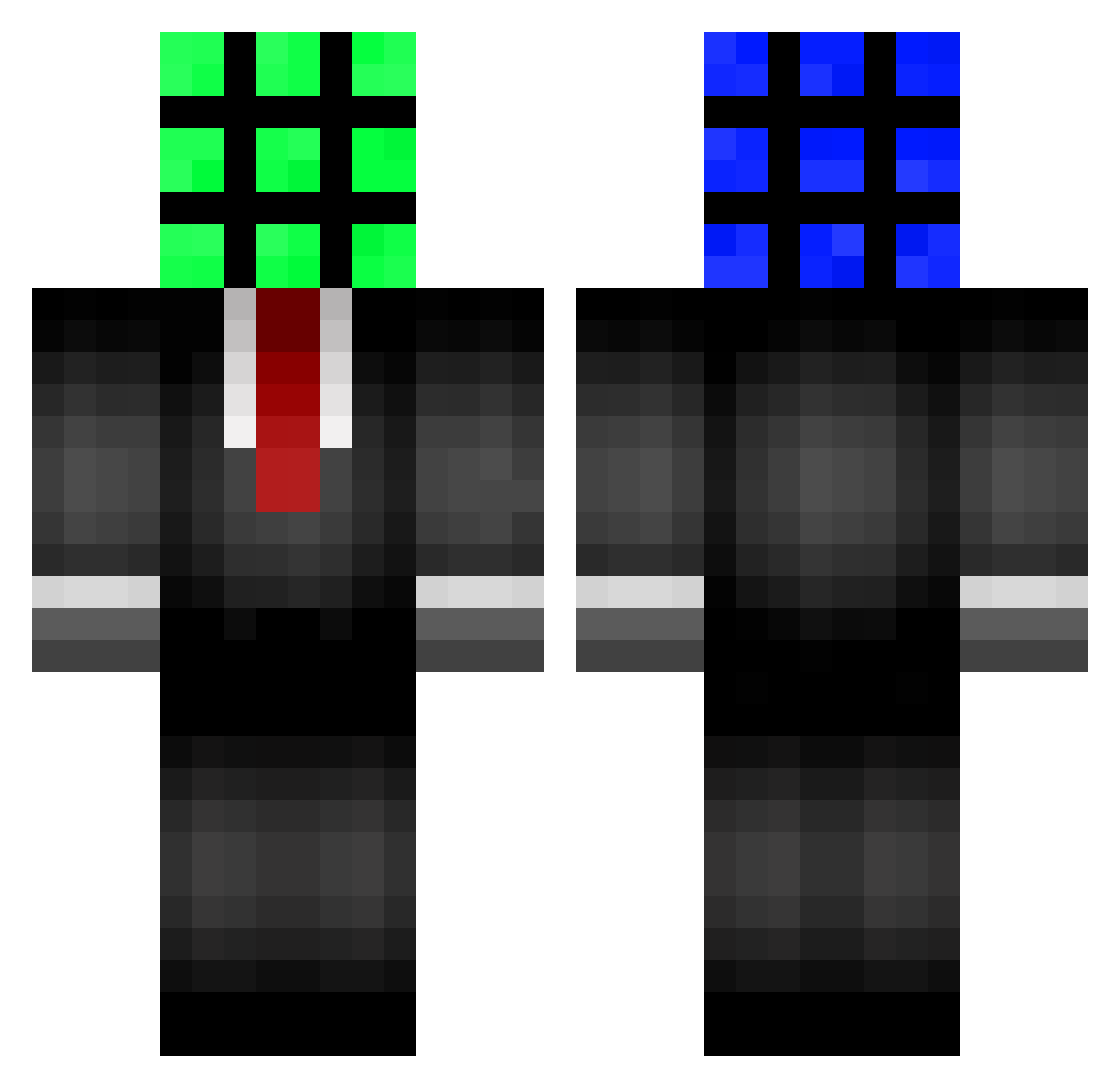 Pygame_ Minecraft skin, front and back view