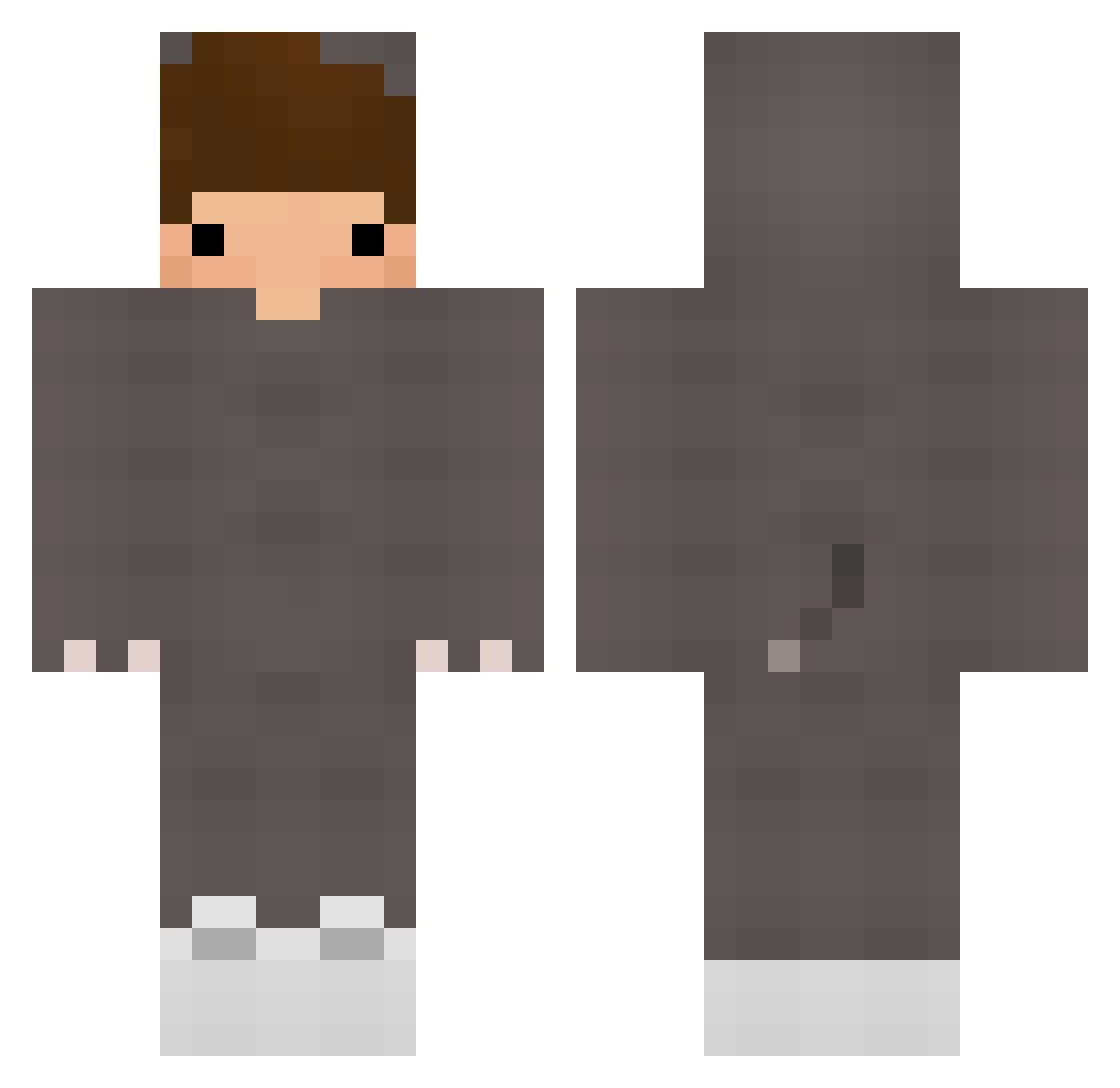 Schildtroette Minecraft skin, front and back view