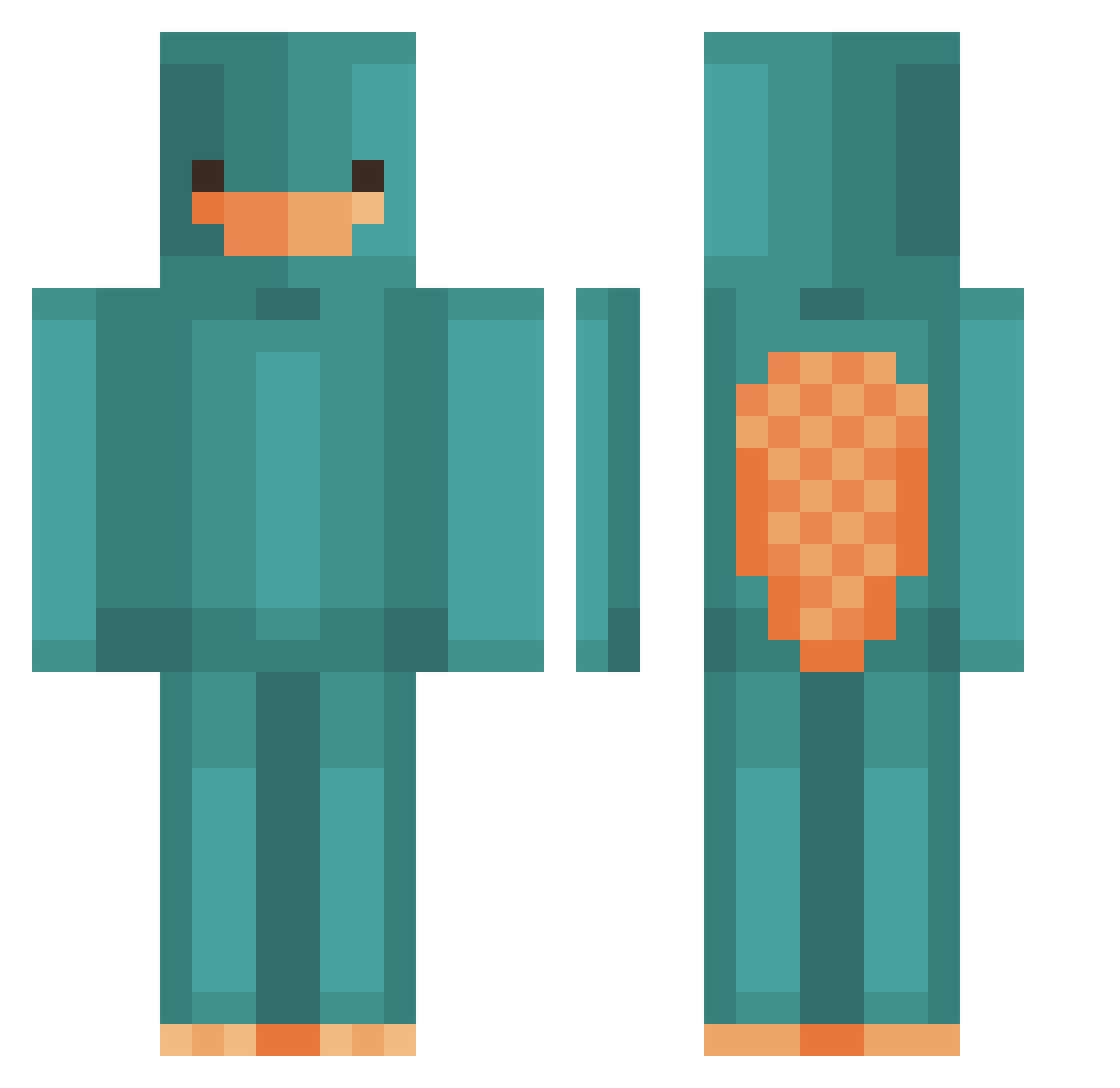 TwitchJimskiii Minecraft skin, front and back view