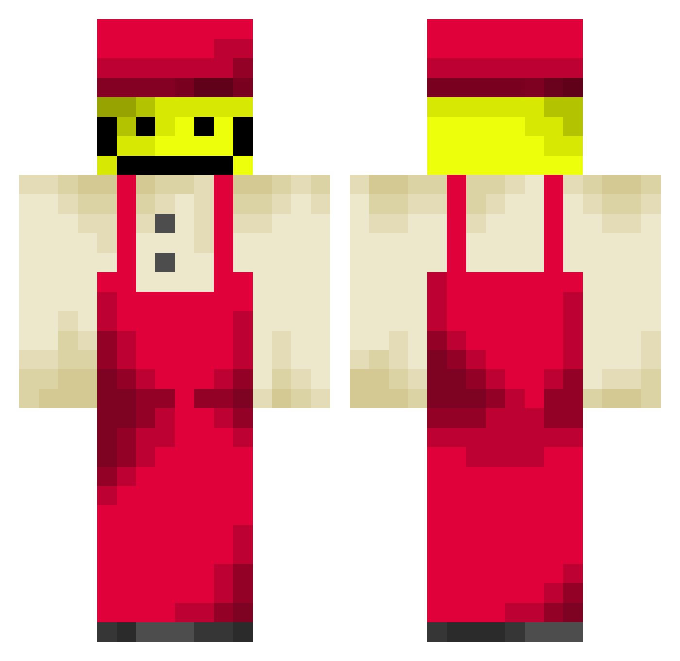 HAPPY8764 Minecraft skin, front and back view